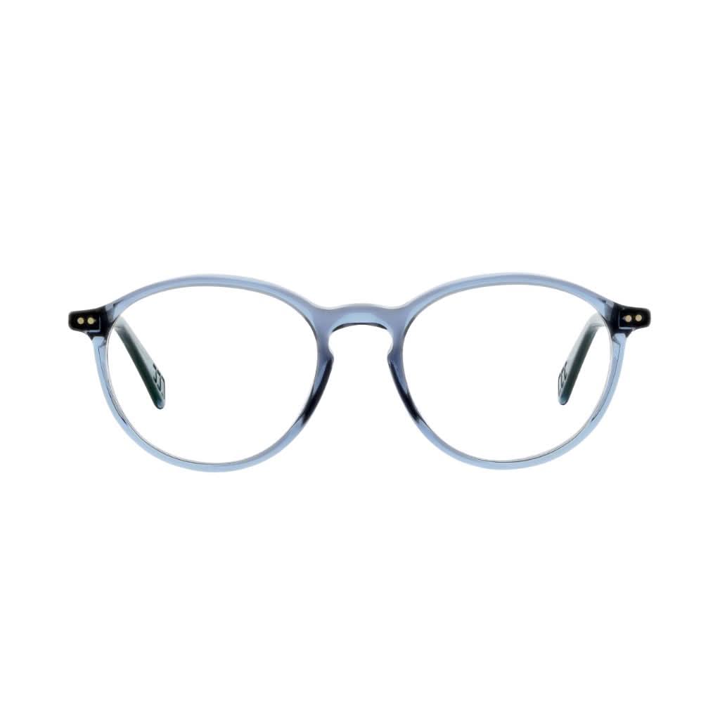 Frontansicht der Lunor Brille A11 451 in Vintage Blau – Brillenklassiker in neuem Look bei Brillen Schneider München