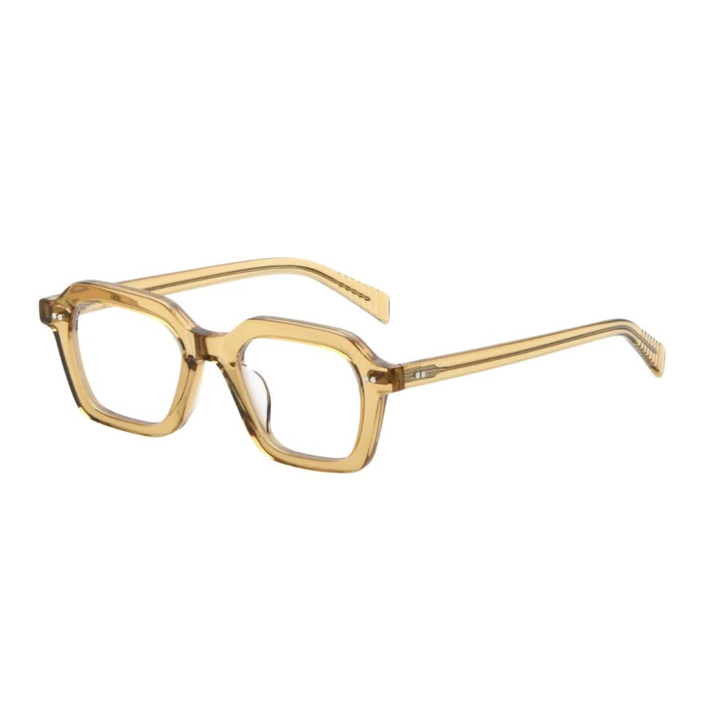 Seitenansicht der AKILA Era 24 Yellow bei Optik Bartholomä in München – markante Bügel, klare Linienführung und transparenten Gelb mit modernem Finish.