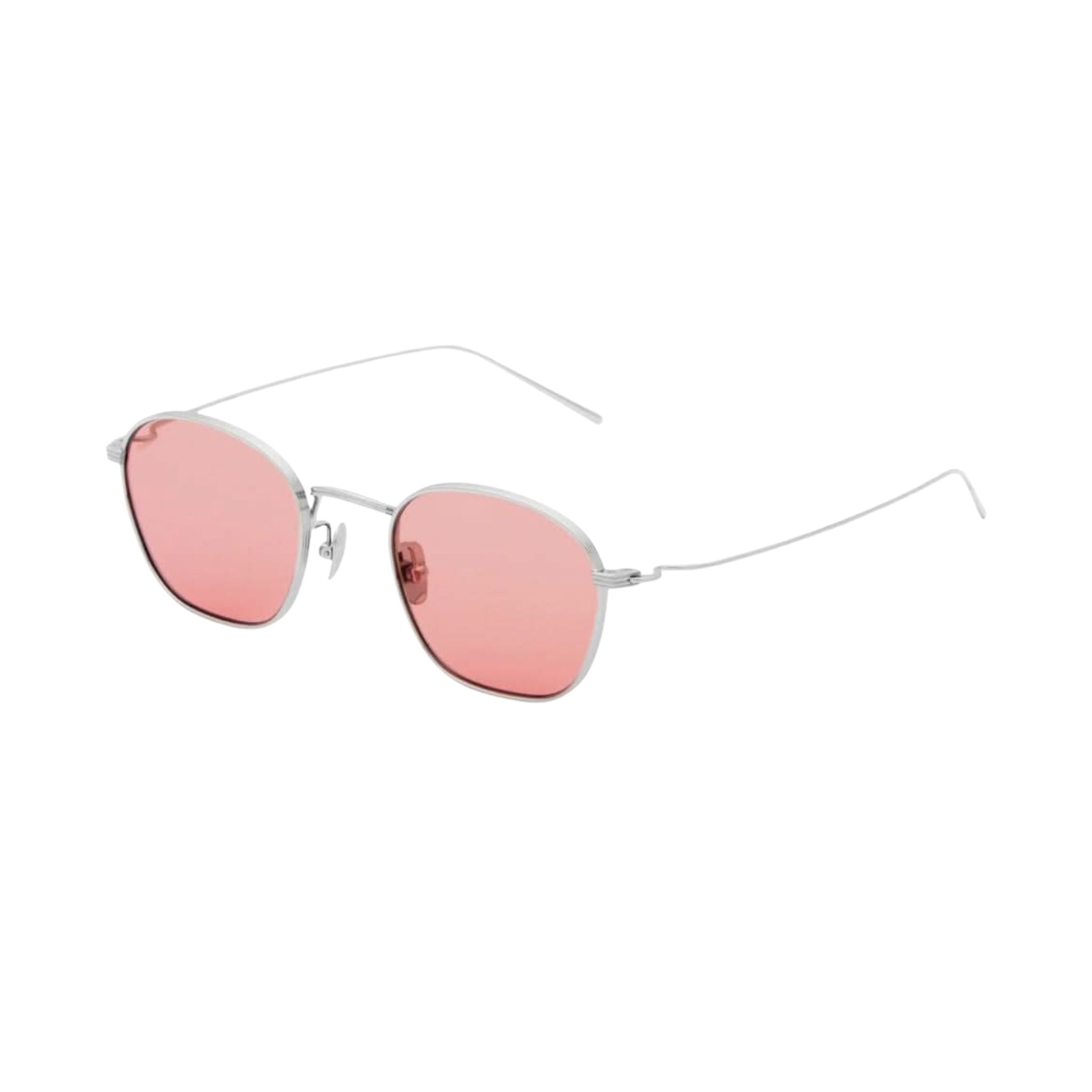 Seitenansicht der AKILA Osiris Silver / Rose Sonnenbrille bei Optik Bartholomä in München – schmale Metallbügel und klare Linienführung