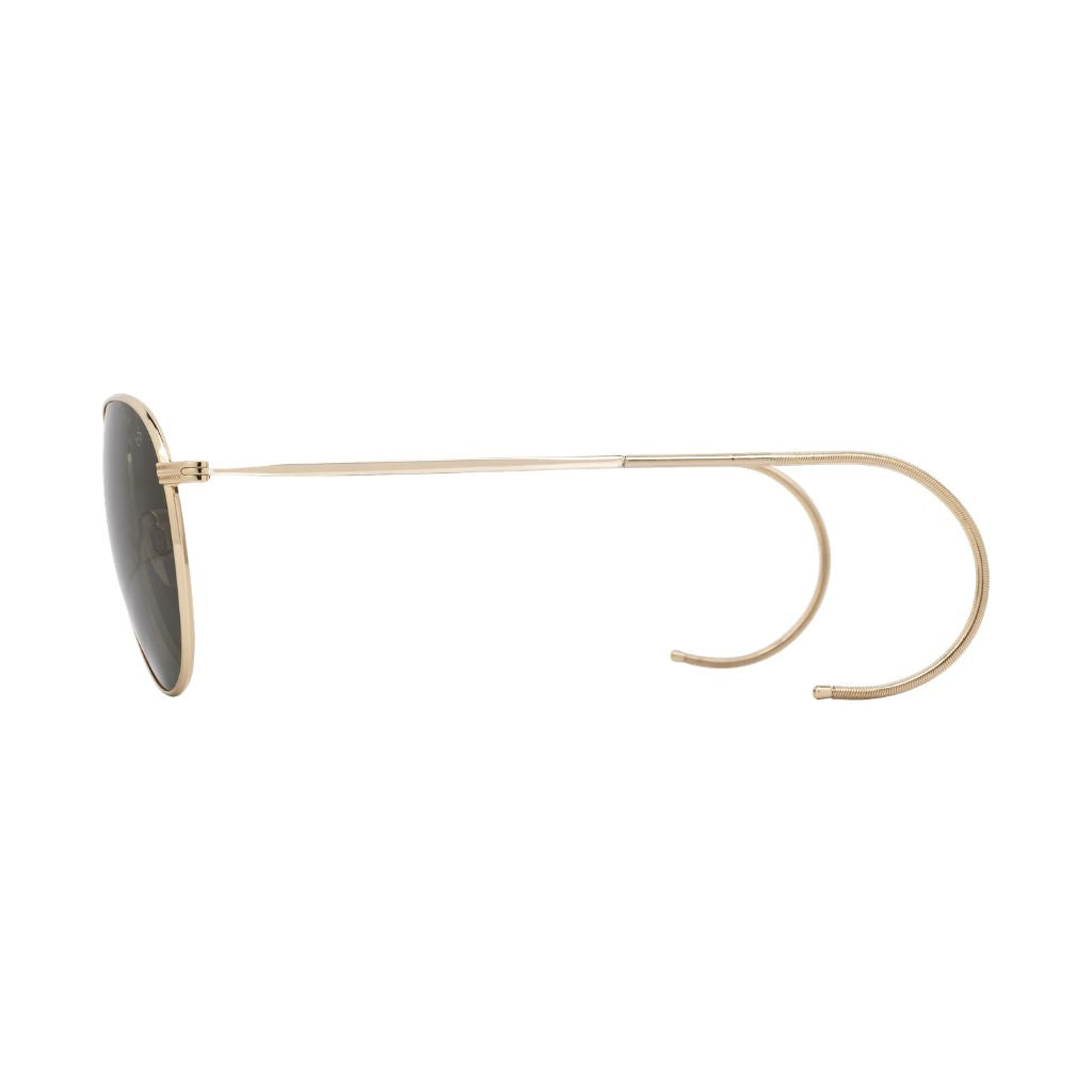 American Optical HAZEMASTER Sonnenbrille Seitenansicht Metall Gold Cable Temples Acetat Sweatbar München Optiker Brillen Schneider