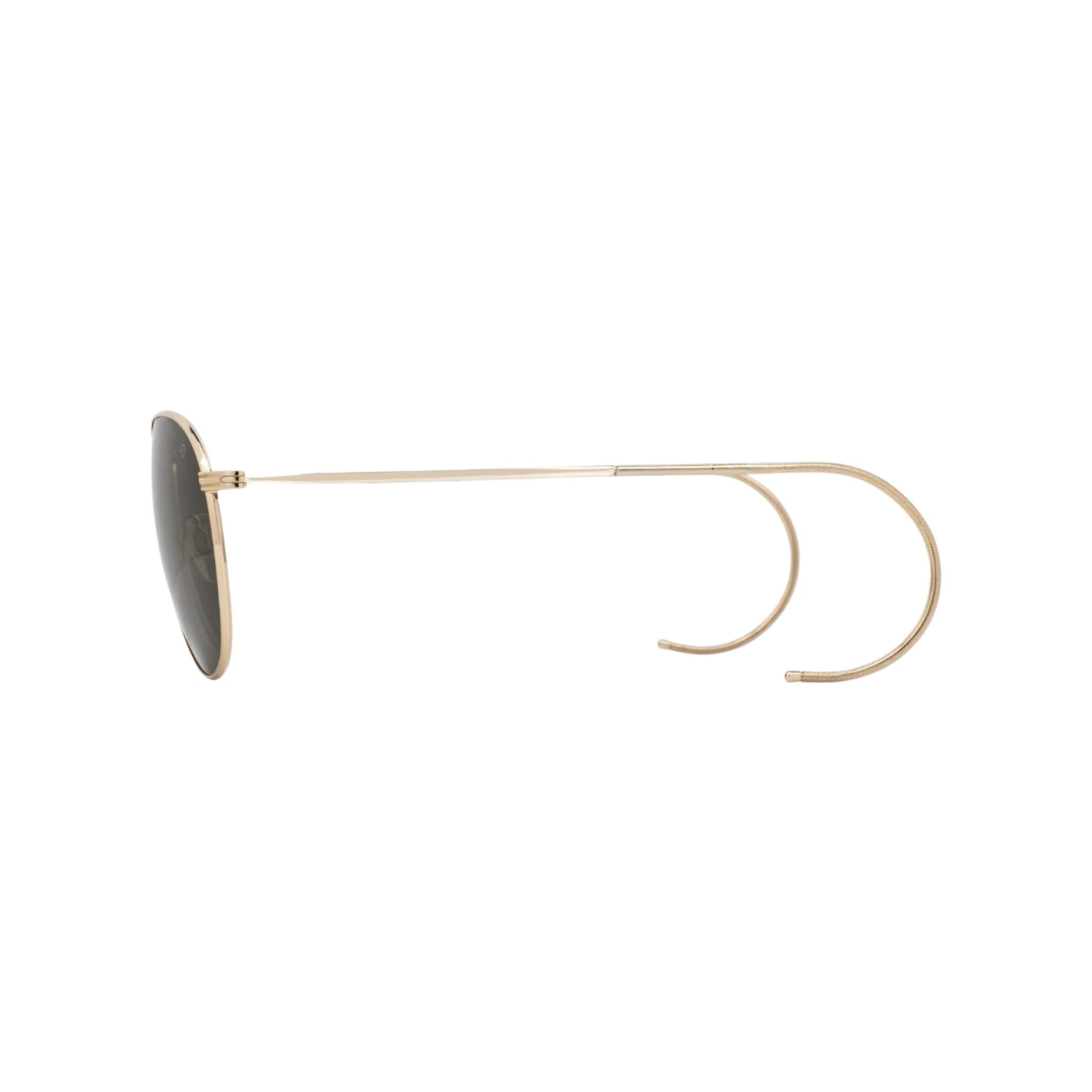 American Optical HAZEMASTER Sonnenbrille Seitenansicht Metall Gold Cable Temples Acetat Sweatbar München Optiker Brillen Schneider