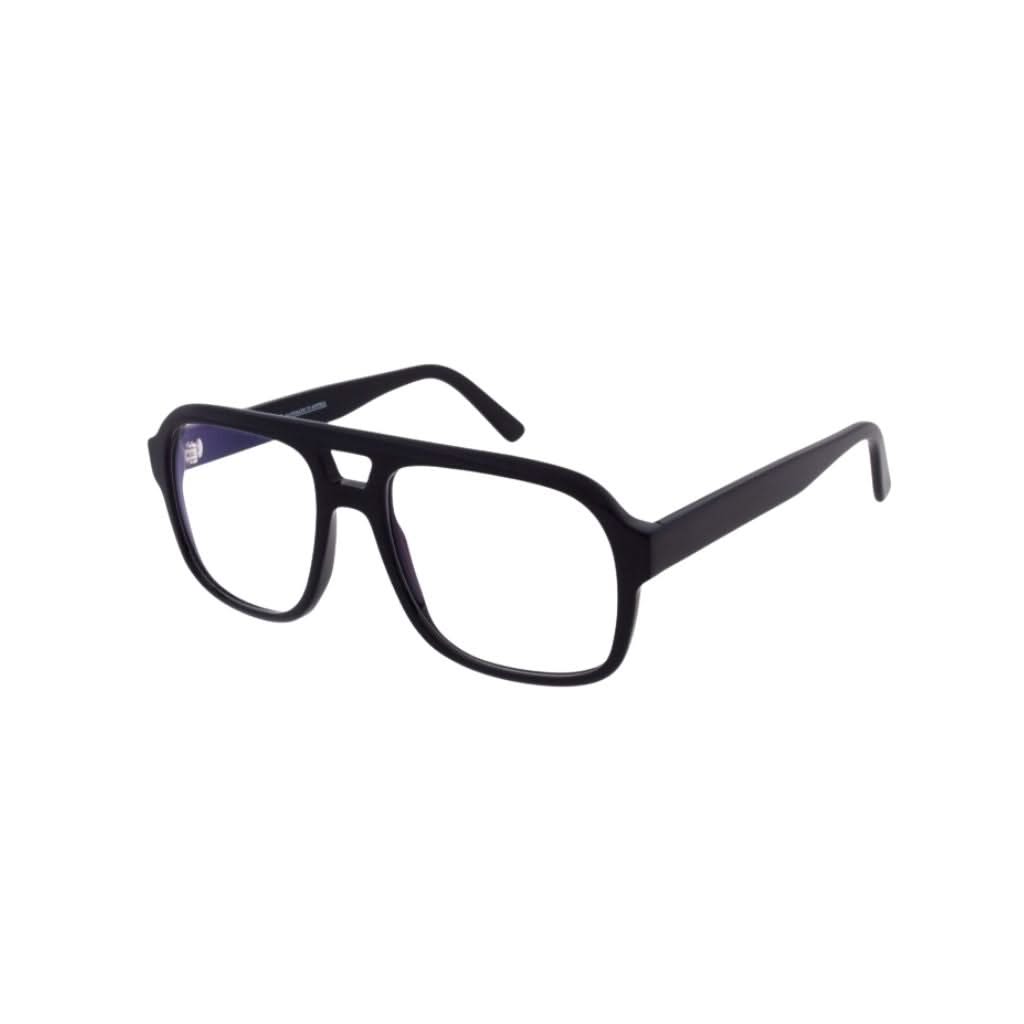 Designerbrille Andy Wolf 4628 Schwarz Pilotenfassung – Seitenansicht bei Optik Bartholomä München Maxvorstadt-Schwabing