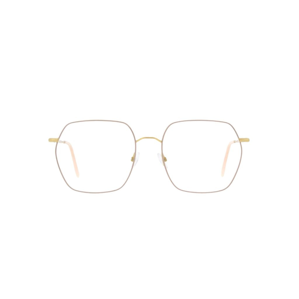 Andy Wolf Brille 4826 Gold-Beige – Frontansicht feines Metallgestell bei Optik Bartholomä München Maxvorstadt-Schwabing