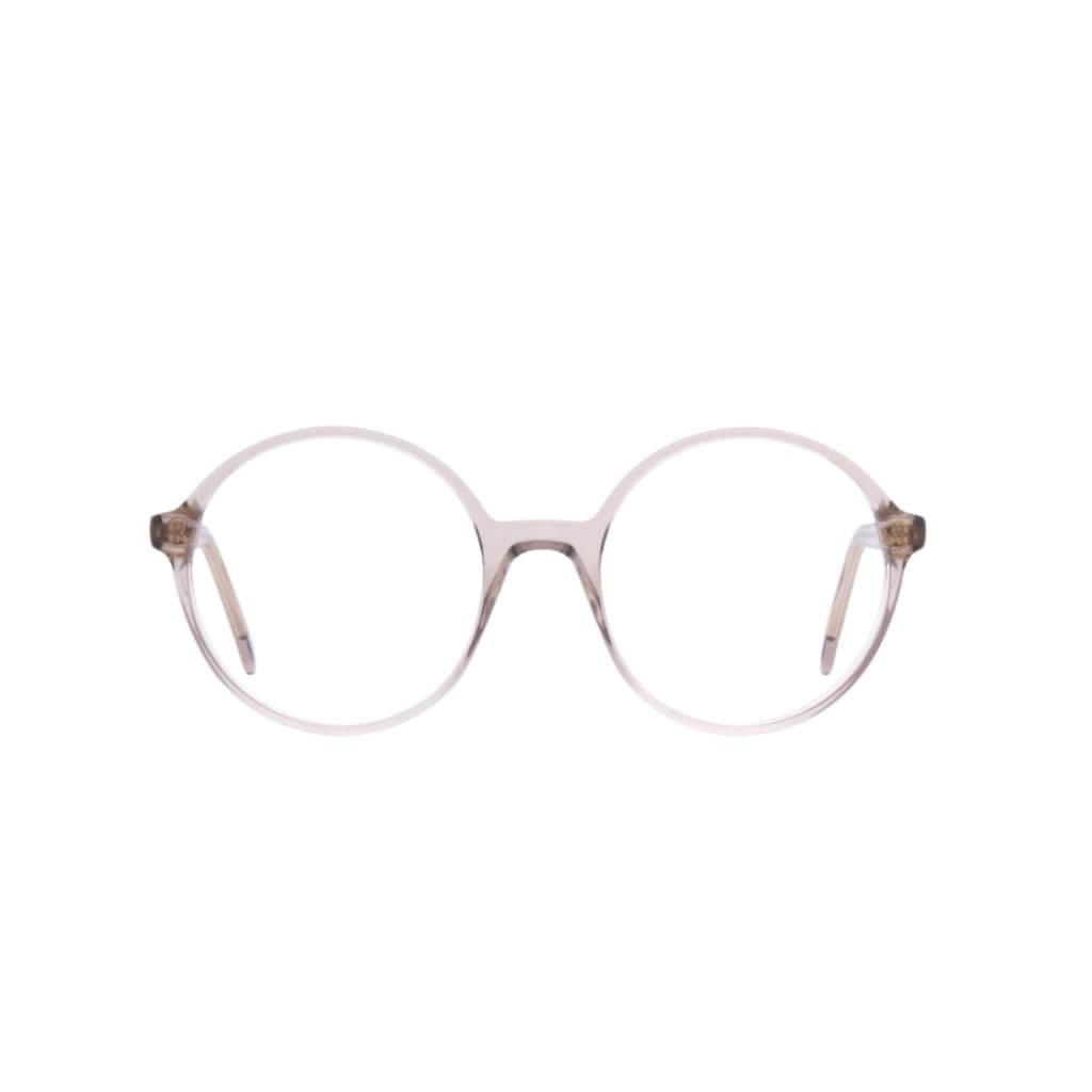 Andy Wolf Brille LOLLY Transparent Rosa Oversized – Frontansicht bei Optik Bartholomä München Maxvorstadt-Schwabing