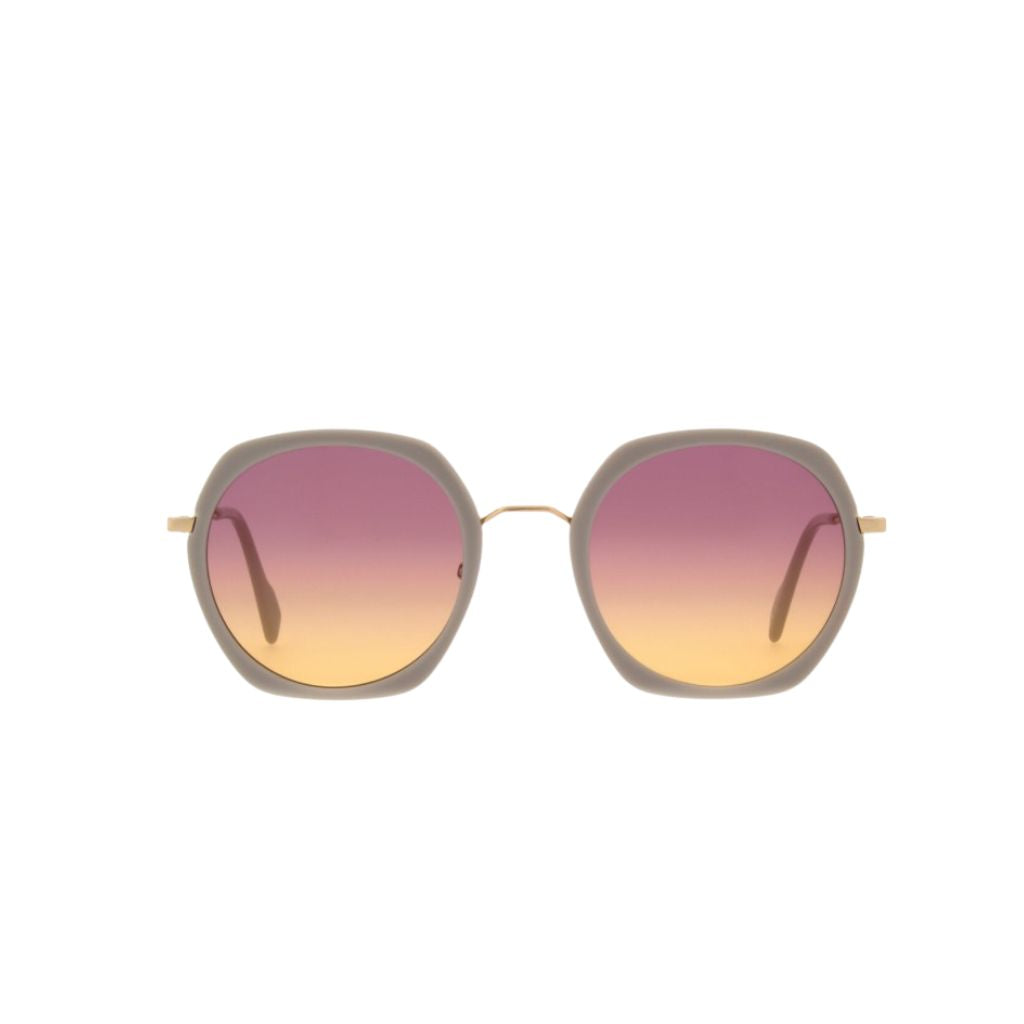 Andy Wolf Sonnenbrille Myrtle Sun Grau-Roségold – Frontansicht bei Optik Bartholomä München Maxvorstadt-Schwabing
