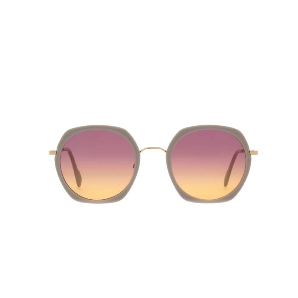 Andy Wolf Sonnenbrille Myrtle Sun Grau-Roségold – Frontansicht bei Optik Bartholomä München Maxvorstadt-Schwabing