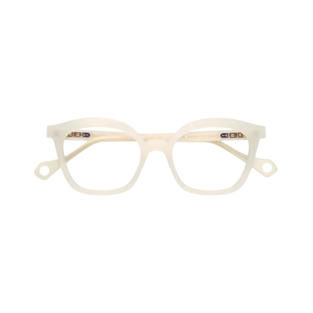 Anne et Valentin BARRANCO 26C20 weich eckige Designerbrille aus hellem Acetat in Creme und Beige – Brillen Schneider München