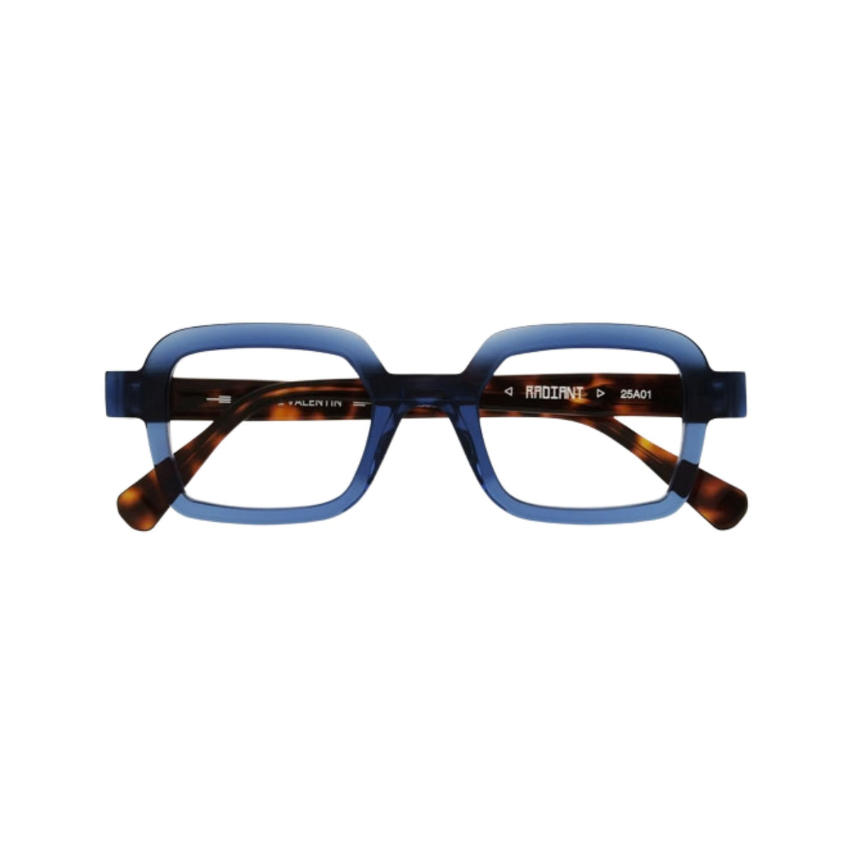 Anne et Valentin RADIANT 25A01 eckige Designerbrille aus Acetat in Blau mit Havanna-Details bei Brillen Schneider München