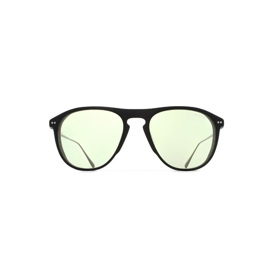 Brett Eyewear BARRY SUN C03 Sonnenbrille Frontansicht Herren schwarz silber große Fassung photochromische Gläser München Optiker Optik Bartholomä