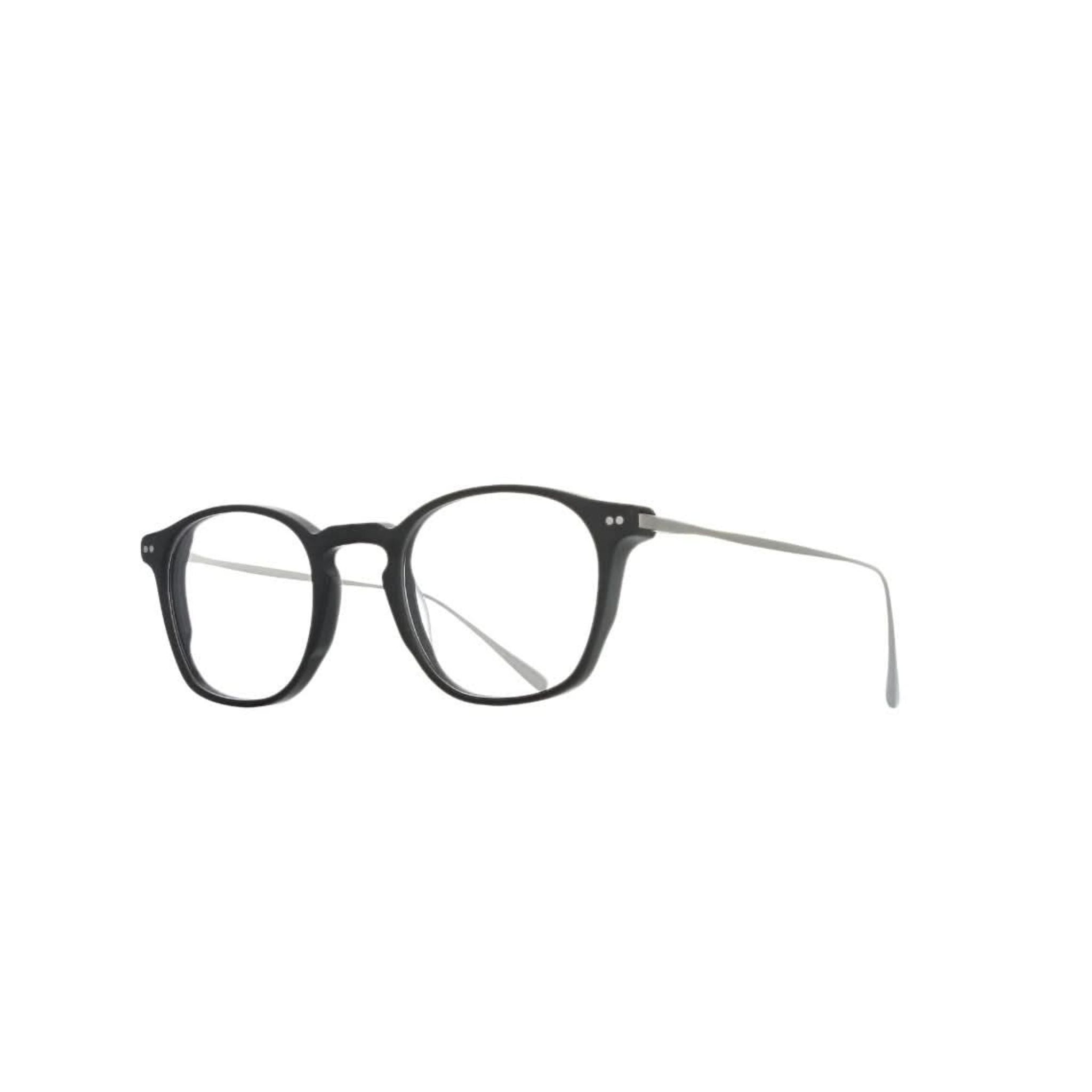 Brett Eyewear BILL C03 Brille Seitenansicht Acetat Edelstahl schwarz silber eckig Herren Designer München Optiker Optik Bartholomä