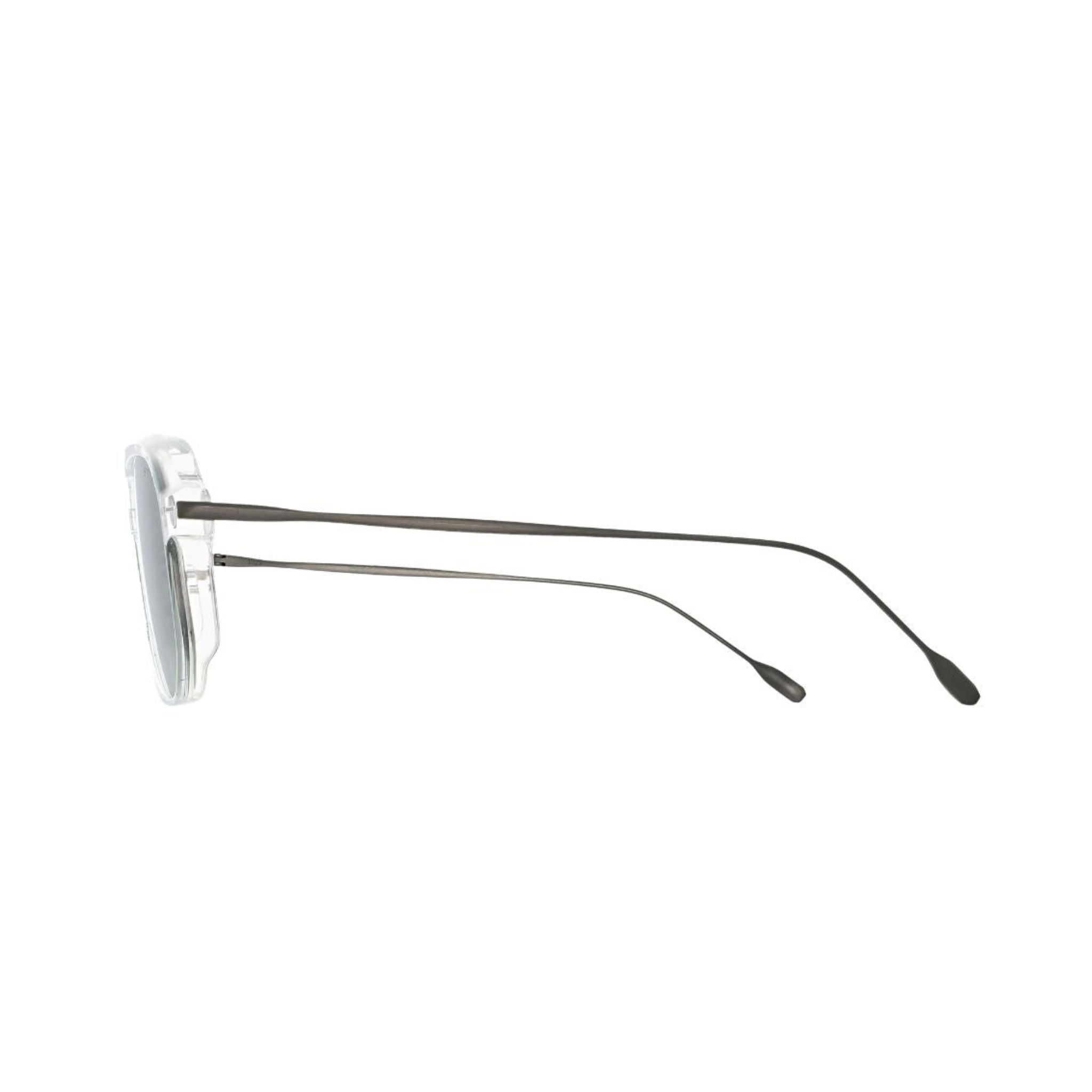 Brett Eyewear CHUCK SUN C11 Detail transparente Acetatfront Edelstahlbügel silber hochwertige Verarbeitung Herren Sonnenbrille München Optiker Optik Bartholomä