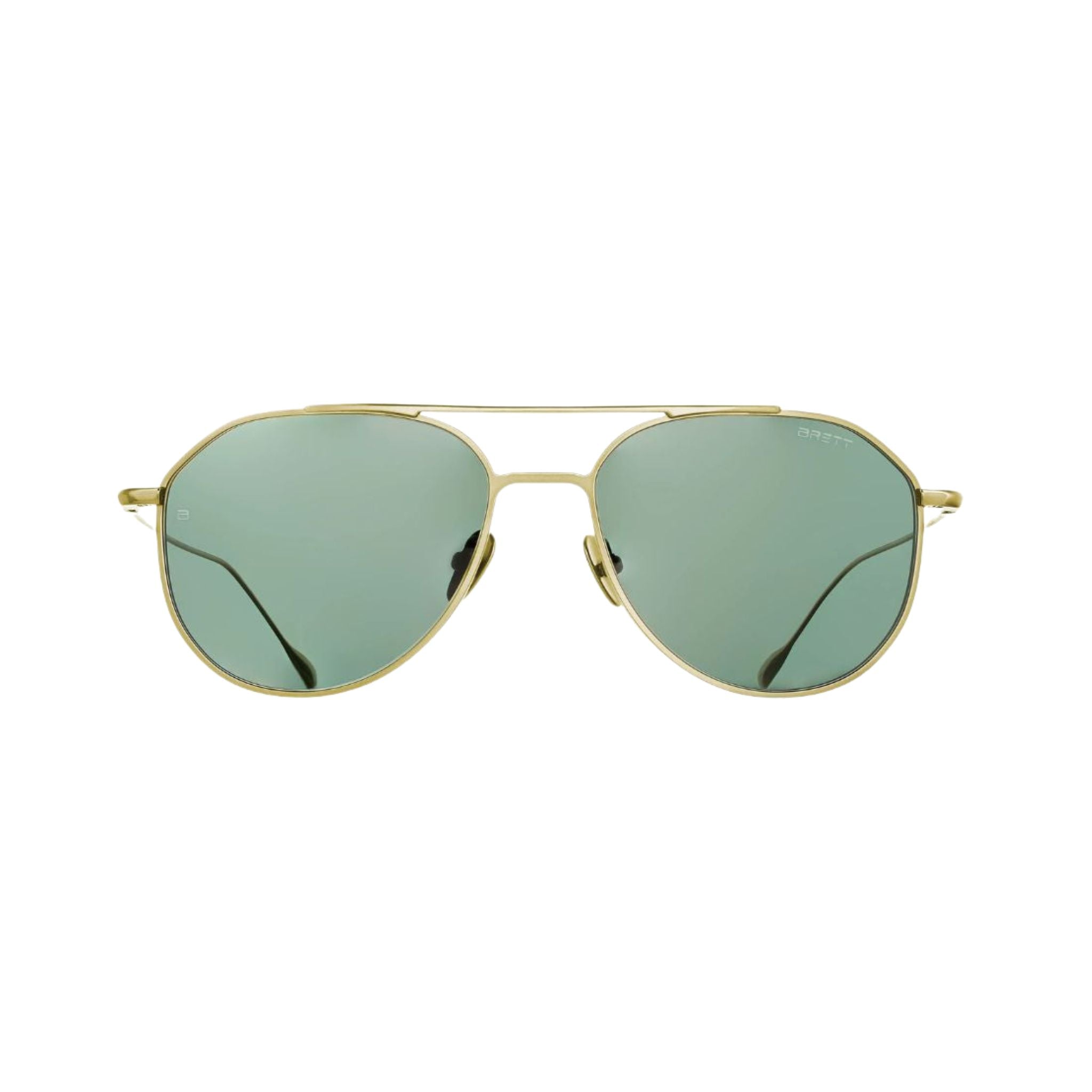 Brett Eyewear JUAN SUN C01 Sonnenbrille Frontansicht Aviator Titan gold große Fassung Herren München Optiker Optik Bartholomä