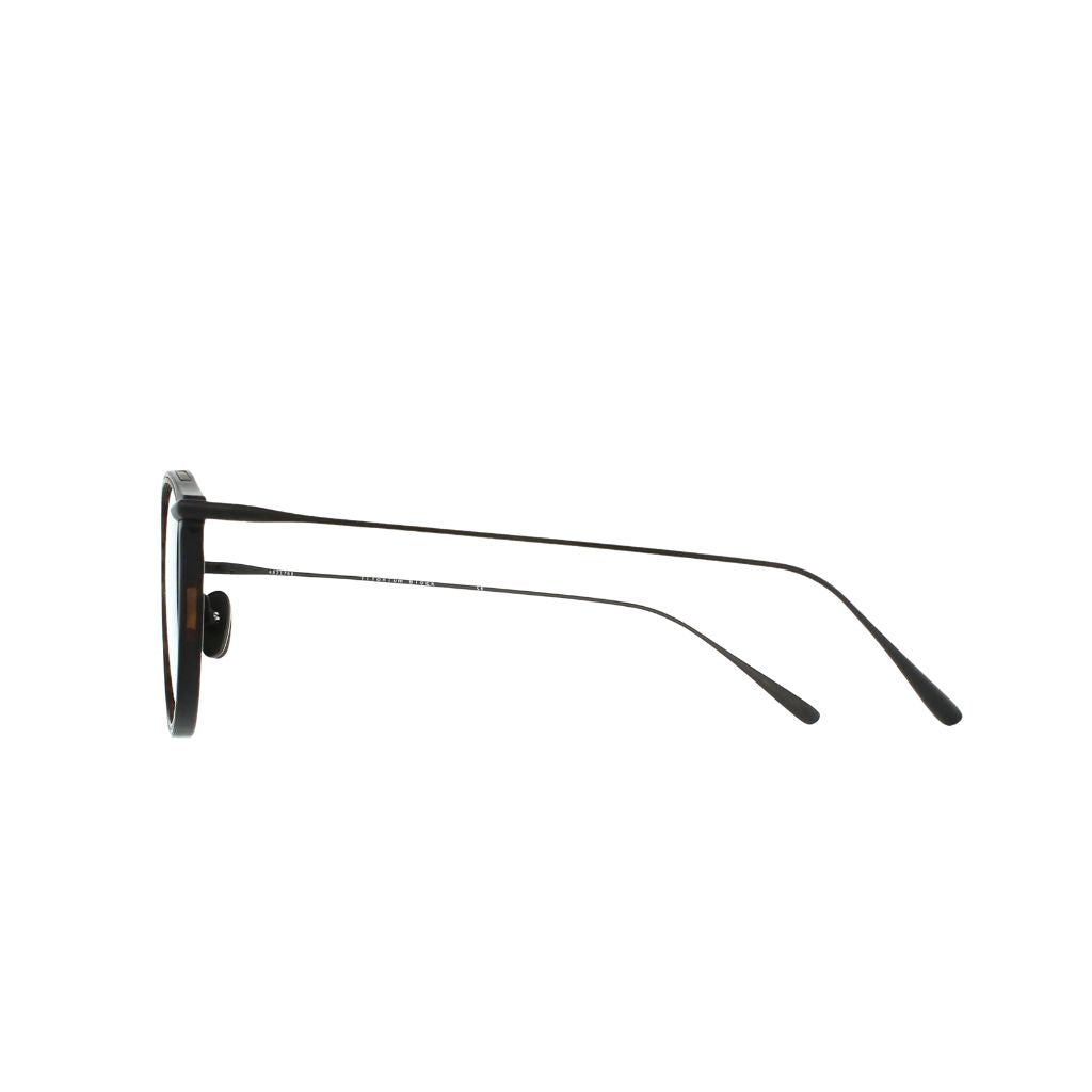 Brett Eyewear MARIO C03 Brille Seitenansicht Titanfassung schwarz tortoise kompakt Herren Designer München Optiker Optik Bartholomä