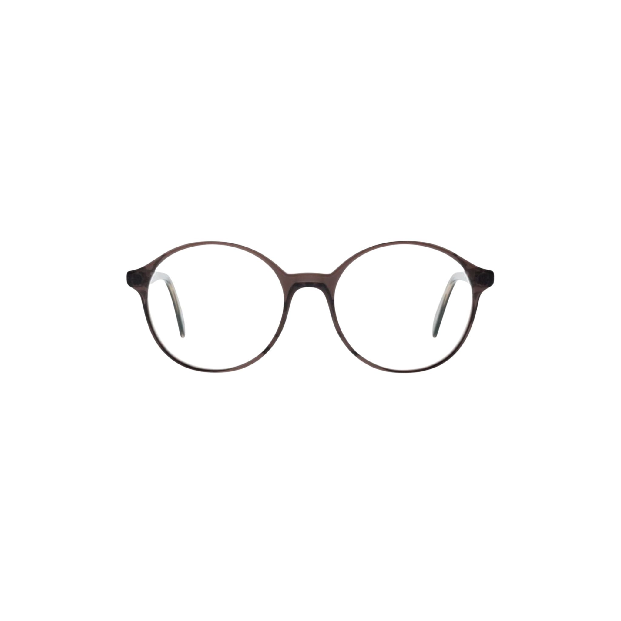 Colibris Alina 131 Brille Frontansicht transparent Braun runde Brille Acetat Optik Bartholomä