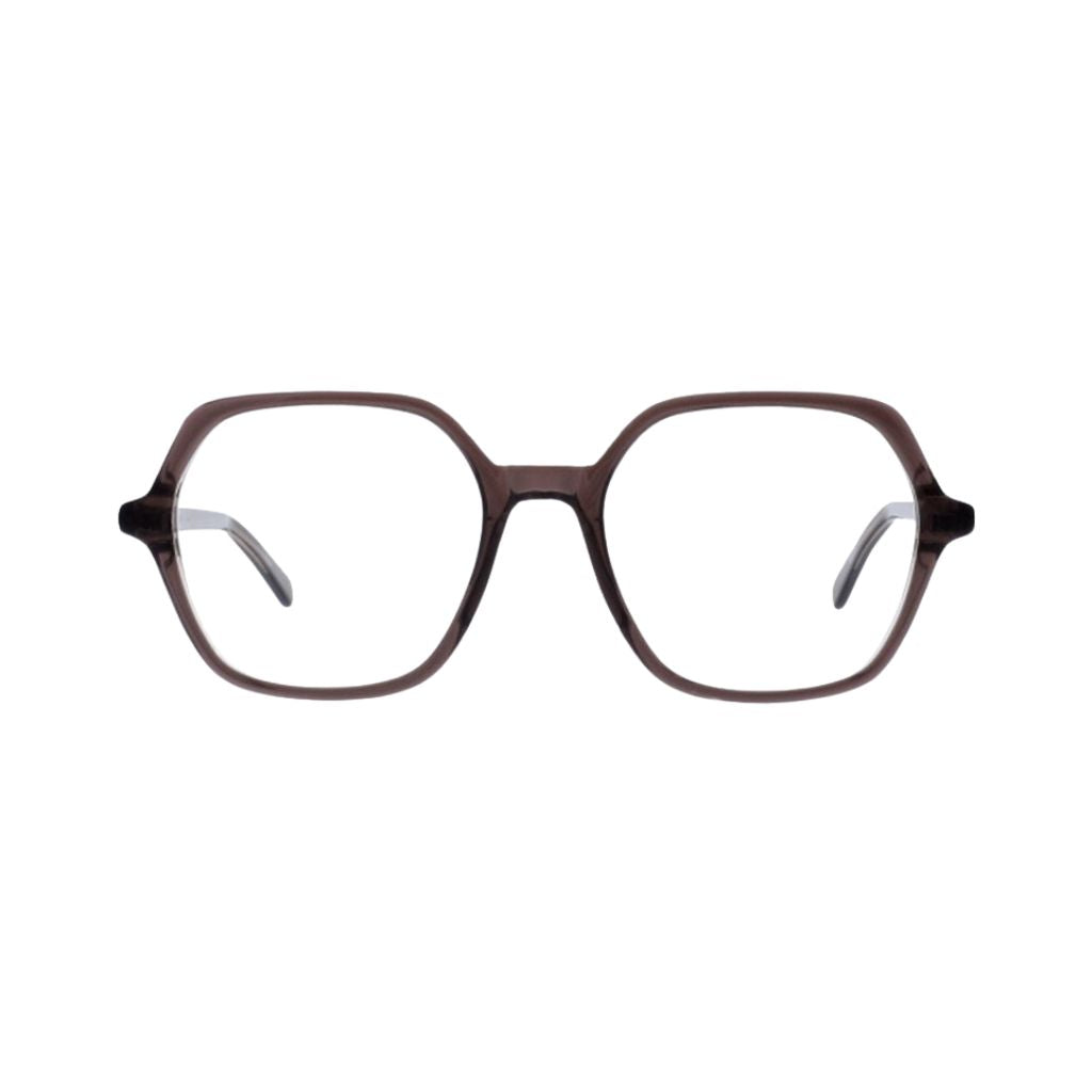 Colibris EDDA 131 braun transparente Damenbrille Frontansicht kleine schmale Gesichter Designerbrille München Optiker Optik Bartholomä Maxvorstadt