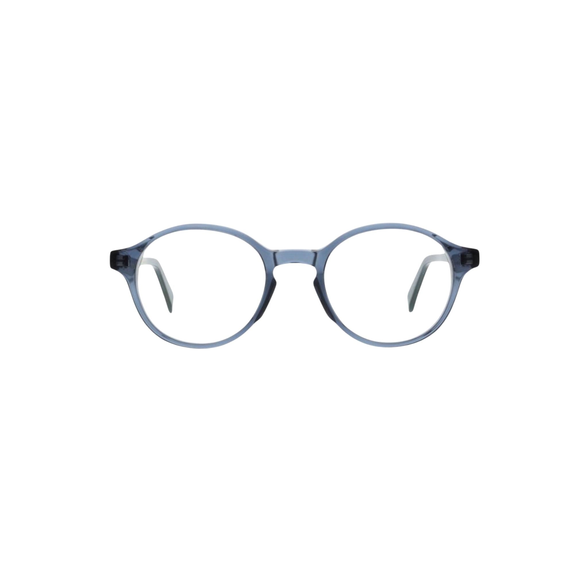 Colibris EMILY P 93 blau transparent Brille Frontansicht Panto Damenbrille kleine Gesichter Designerbrille München Optiker Optik Bartholomä Maxvorstadt