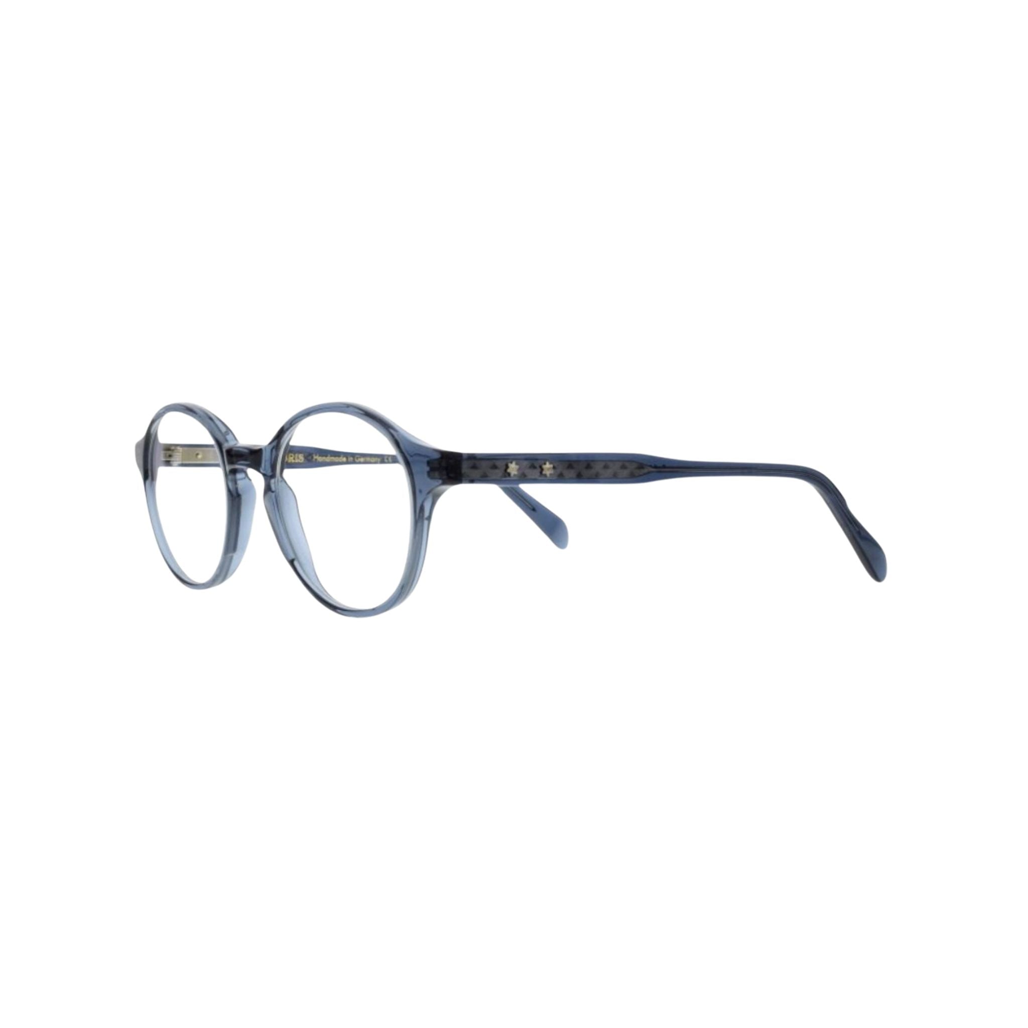 Colibris EMILY P 93 rauchblau transparente Brille Seitenansicht Acetat Pantoform kleine Gesichter Damenbrille München Optiker Maxvorstadt
