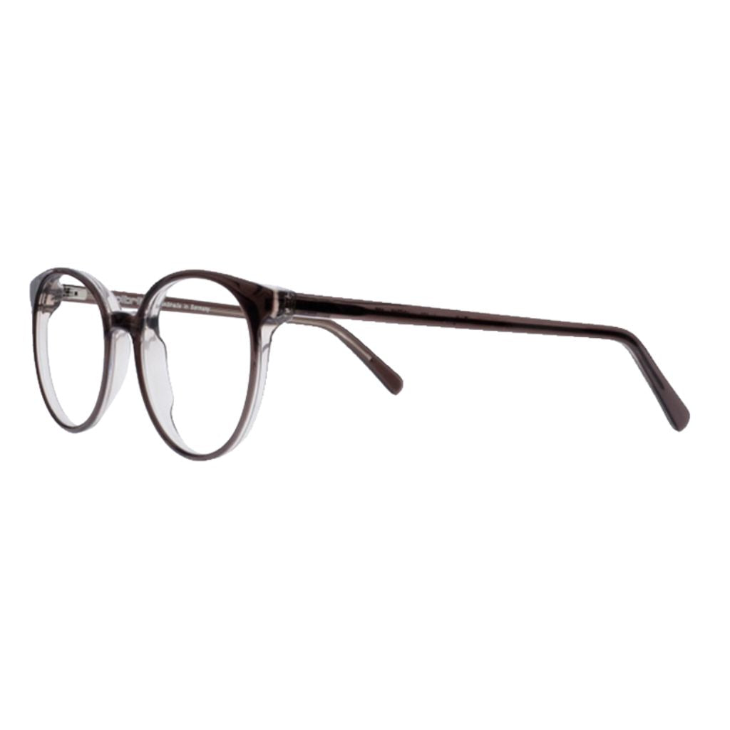 Colibris EMILY 131 braun transparente Brille Seitenansicht Acetat Pantoform kleine Gesichter Damenbrille München Optiker Optik Bartholomä Maxvorstadt
