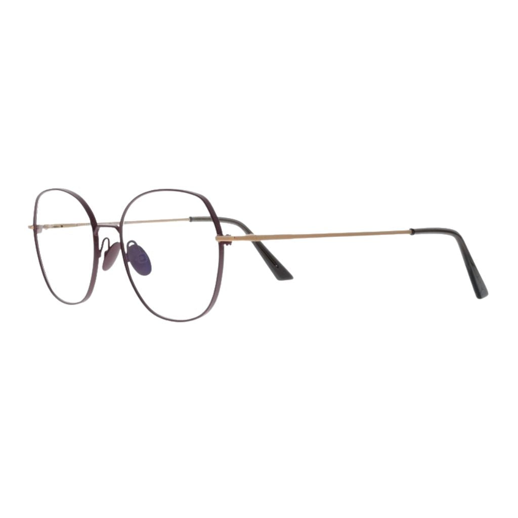 Colibris FARA 310 bordeaux gold Brille Seitenansicht Metallfassung kleine Gesichter Damenbrille München Optiker Optik Bartholomä Maxvorstadt