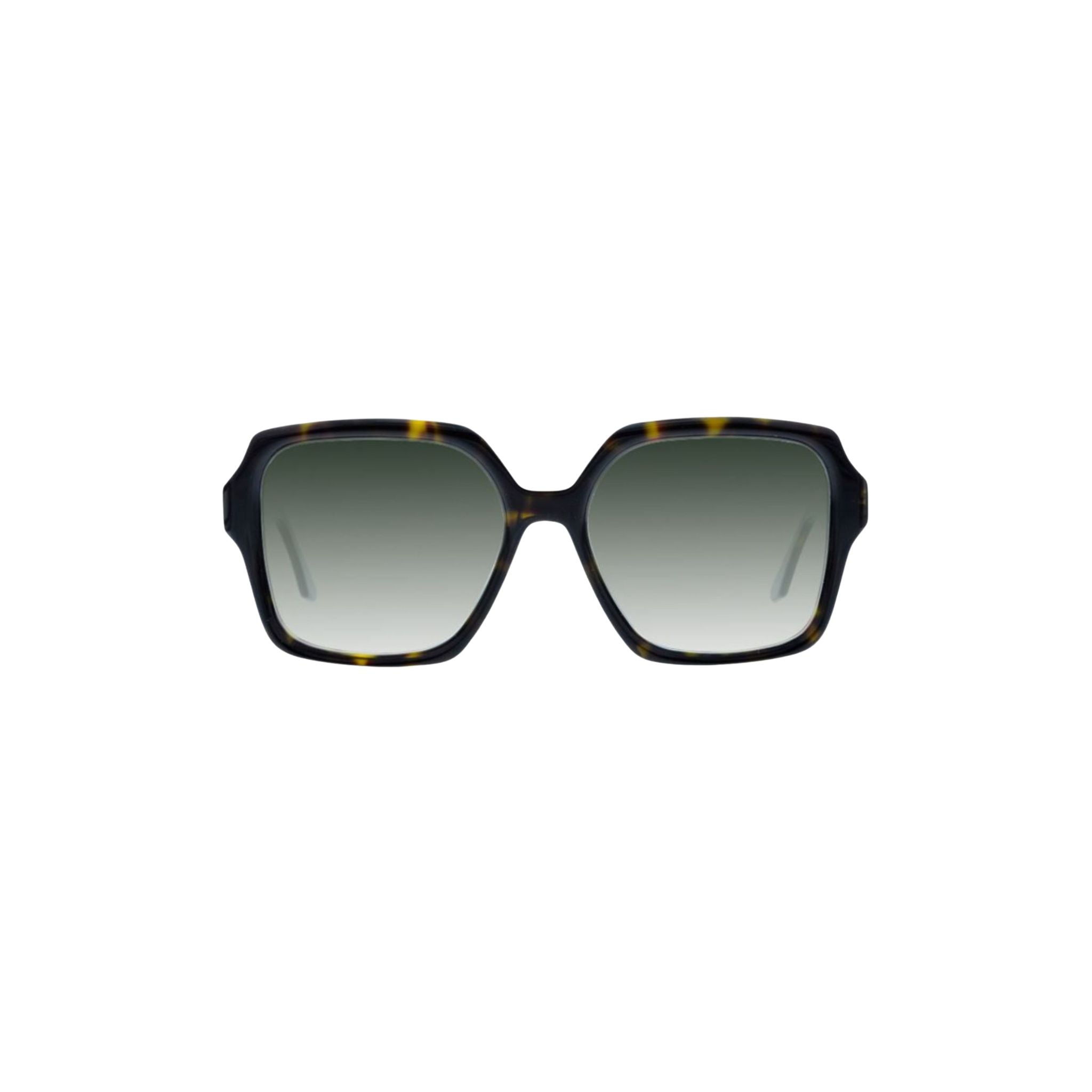 Colibris MALU 09 Havanna Sonnenbrille Frontansicht rechteckig kleine Gesichter graue Verlaufsgläser Designerbrille München Optiker Optik Bartholomä Maxvorstadt
