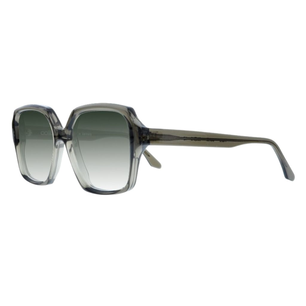 Colibris MALU 91 grau transparente Sonnenbrille Seitenansicht Acetatfassung kleine Gesichter Designer Sonnenbrille München Optiker Maxvorstadt