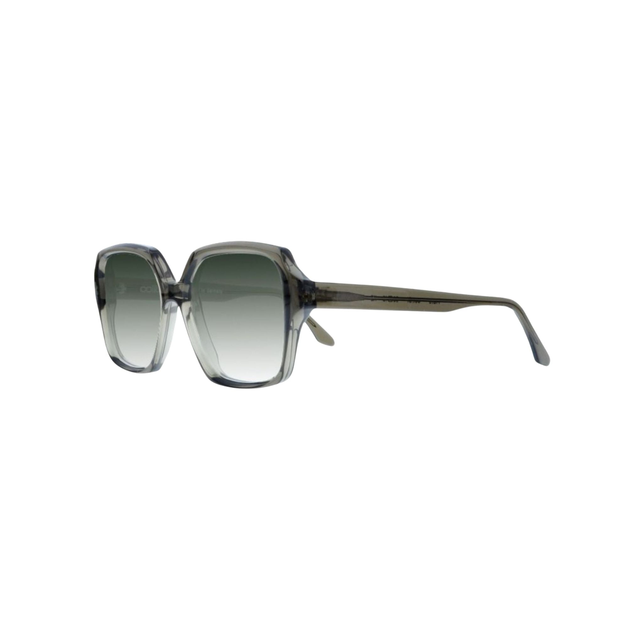 Colibris MALU 91 grau transparente Sonnenbrille Seitenansicht Acetatfassung kleine Gesichter Designer Sonnenbrille München Optiker Maxvorstadt