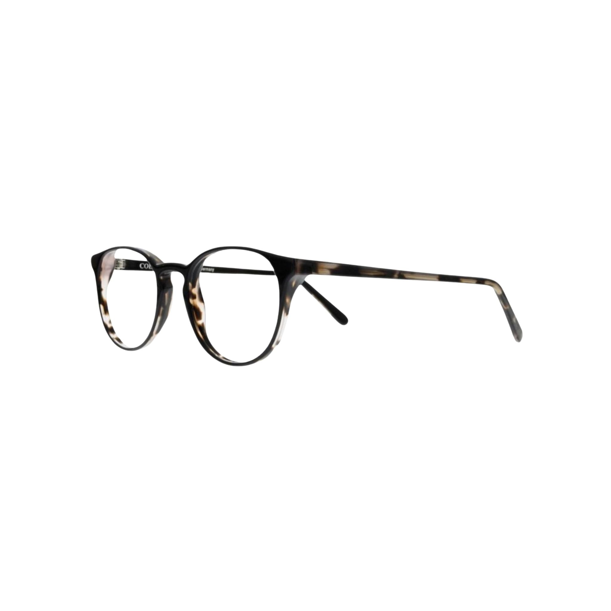 Colibris OLE 65 schwarz gemusterte Panto Brille Seitenansicht Acetatfassung kleine Gesichter Unisex Brille München Optiker Maxvorstadt