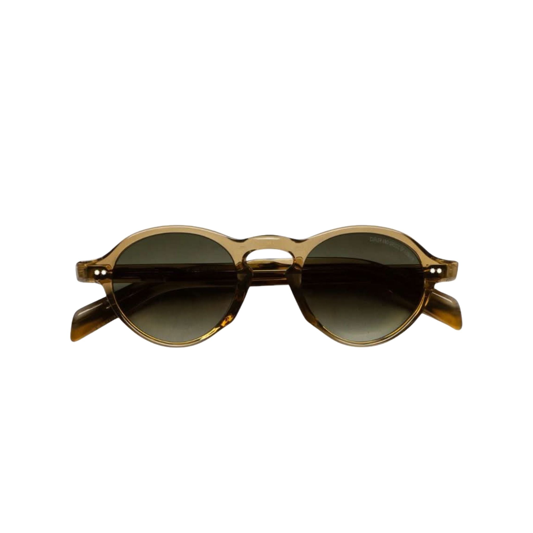Detailaufnahme der GR08 von Cutler and Gross – edles Acetat in Crystal Tobacco bei Brillen Schneider München