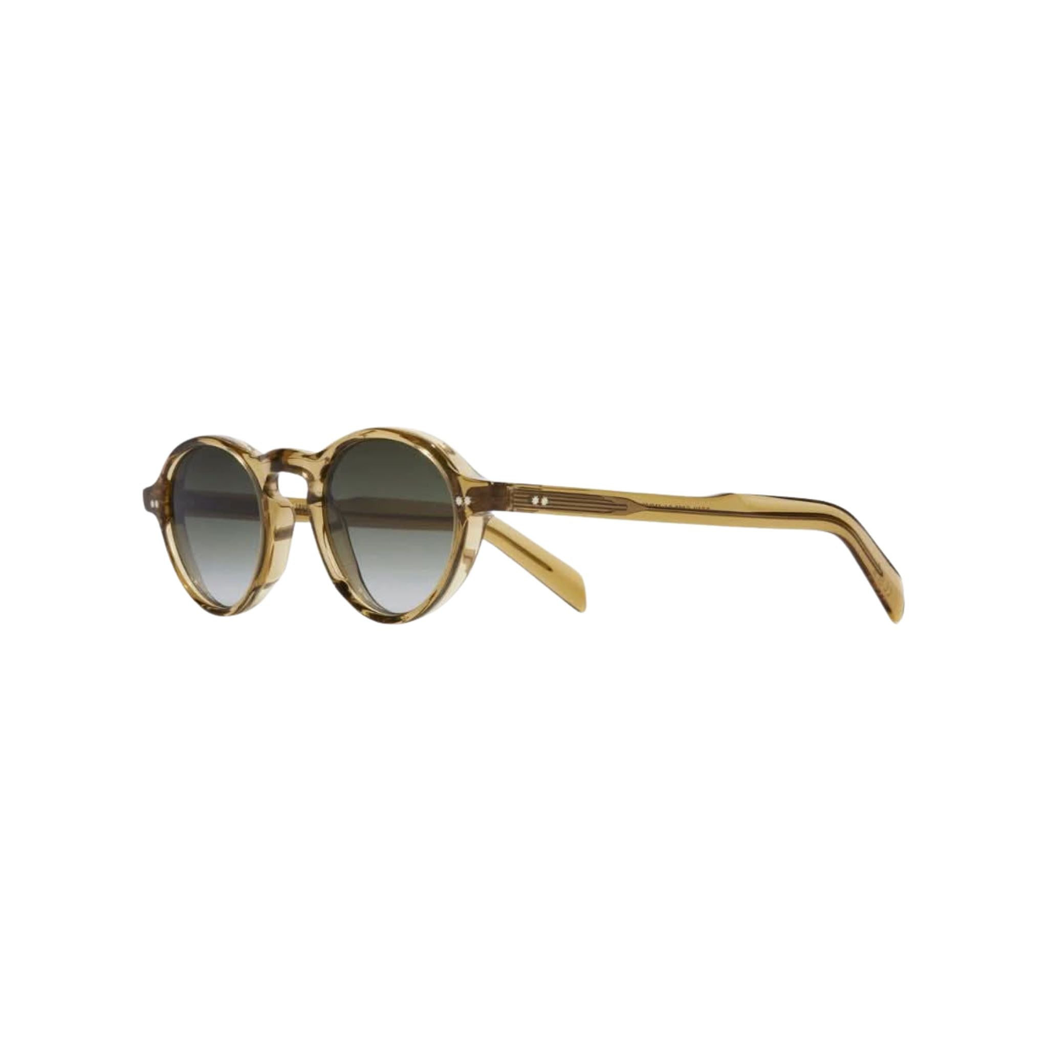 Seitliche Ansicht der Cutler and Gross GR08 – Designersonnenbrille in Crystal Tobacco bei Brillen Schneider München