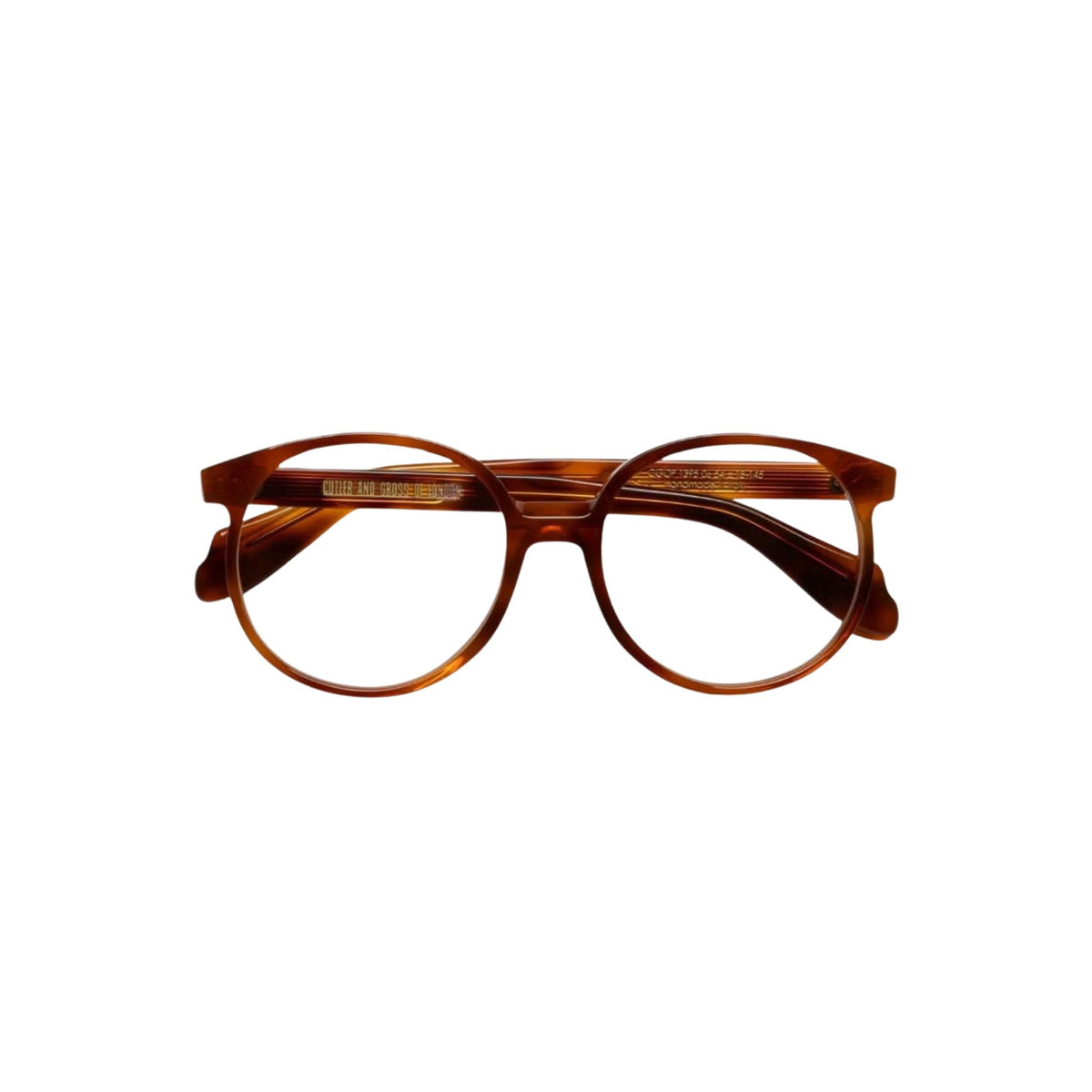 Detailansicht der Culter and Gross 1395 Round Opticals Brille in Honey Havanna – jetzt bei Brillen Schneider in München entdecken.