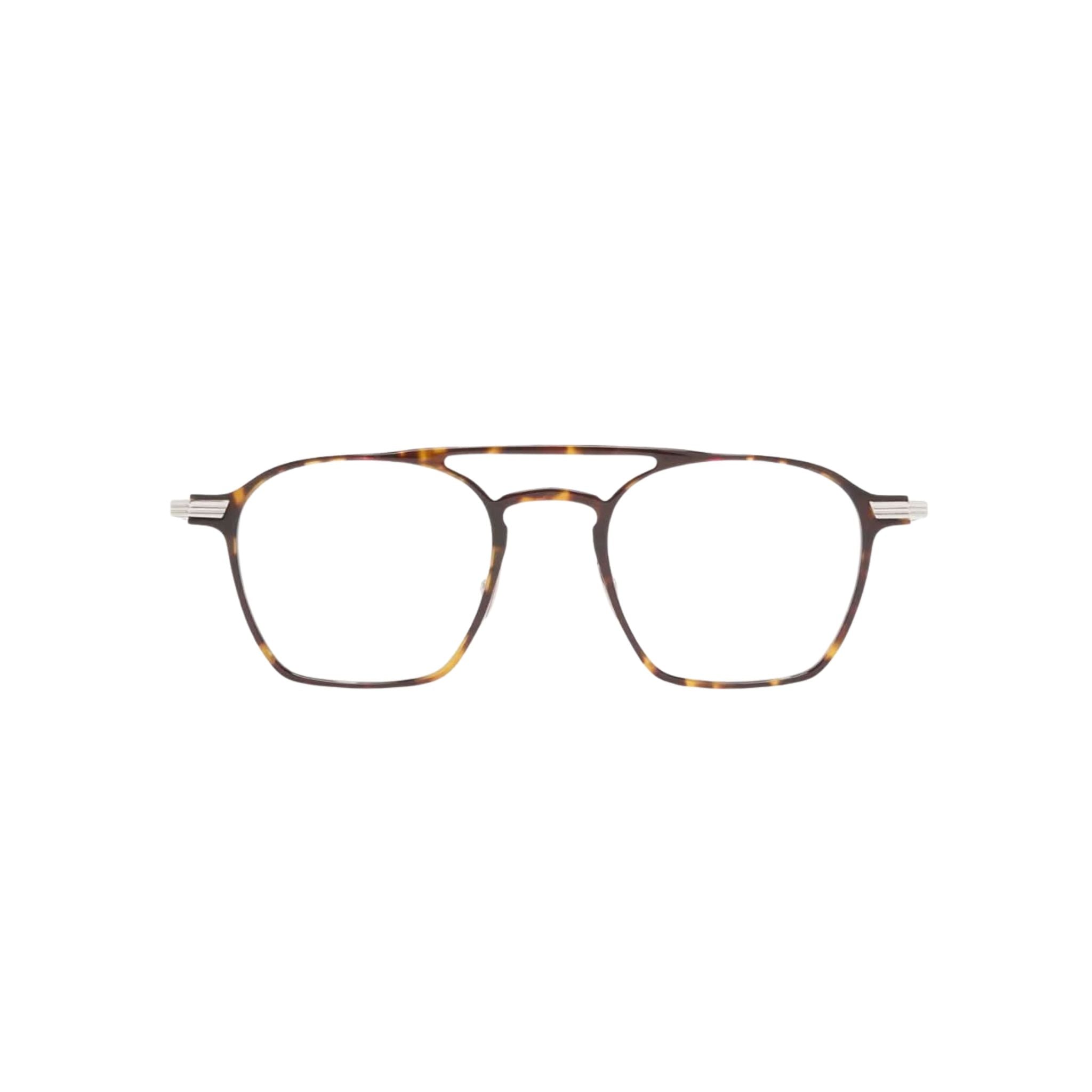 Frontansicht der Cutler and Gross AUOP 0009 02 in Havana on 18K Rhodium – markante Navigator-Brille mit Doppelsteg bei Brillen Schneider München