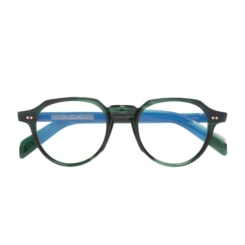 Detailaufnahme der Cutler and Gross GR06 Striped Dark Green (03) mit feiner Verarbeitung – Brillen Schneider München