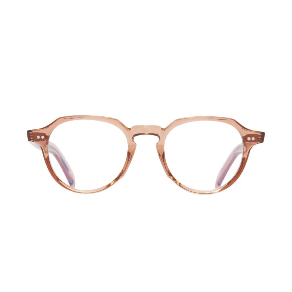Cutler and Gross GR06 Crystal Peach (04) – Frontansicht, handgefertigte Designerbrille bei Brillen Schneider München
