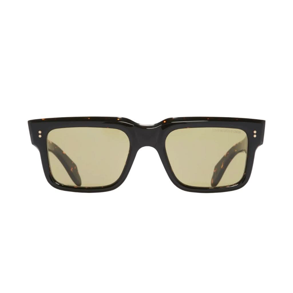 Cutler and Gross Sonnenbrille 1403 Havanna – eckige Frontansicht bei Brillen Schneider München, aus edlem Acetat gefertigt.