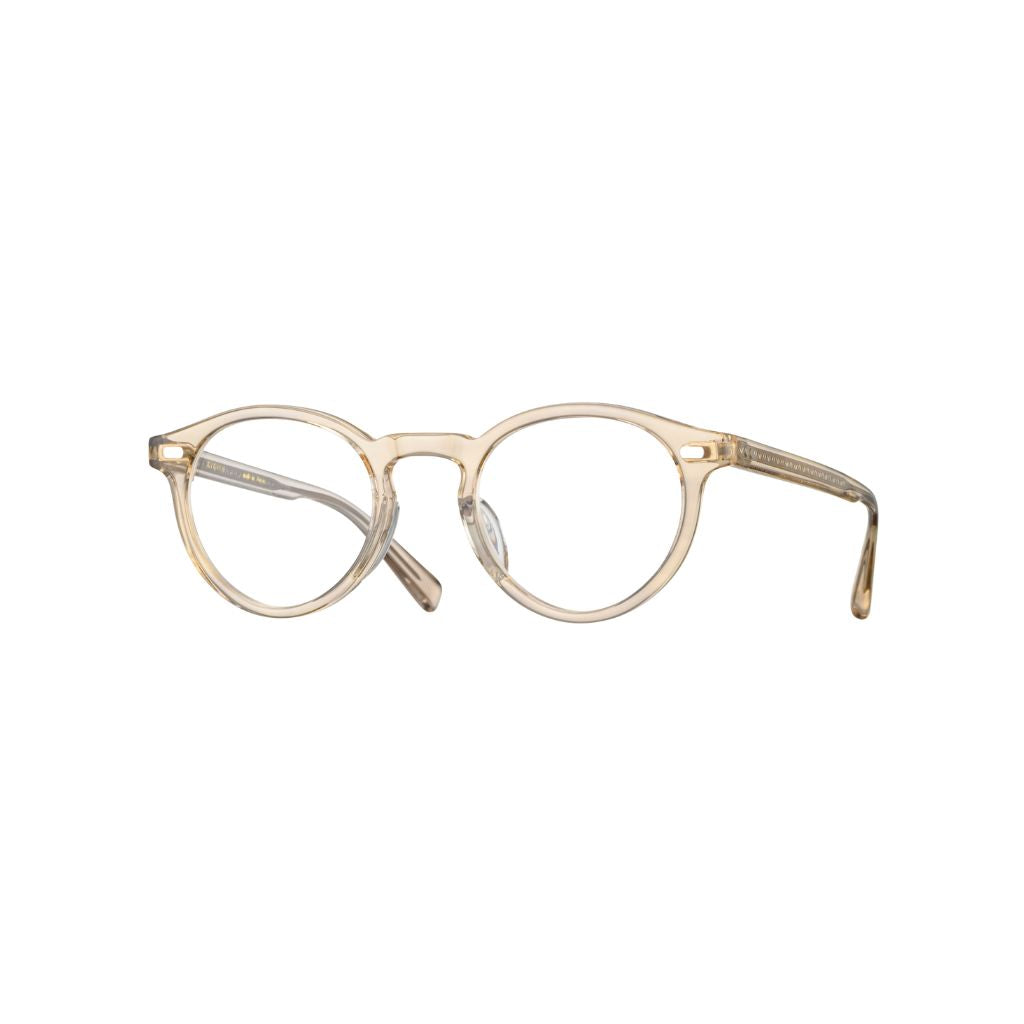 EYEVAN PUERTO-E Brille in DST – transparente Designerbrille in milchigem Nude-Ton aus Acetat, Panto-Form, exklusiv bei Brillen Schneider München