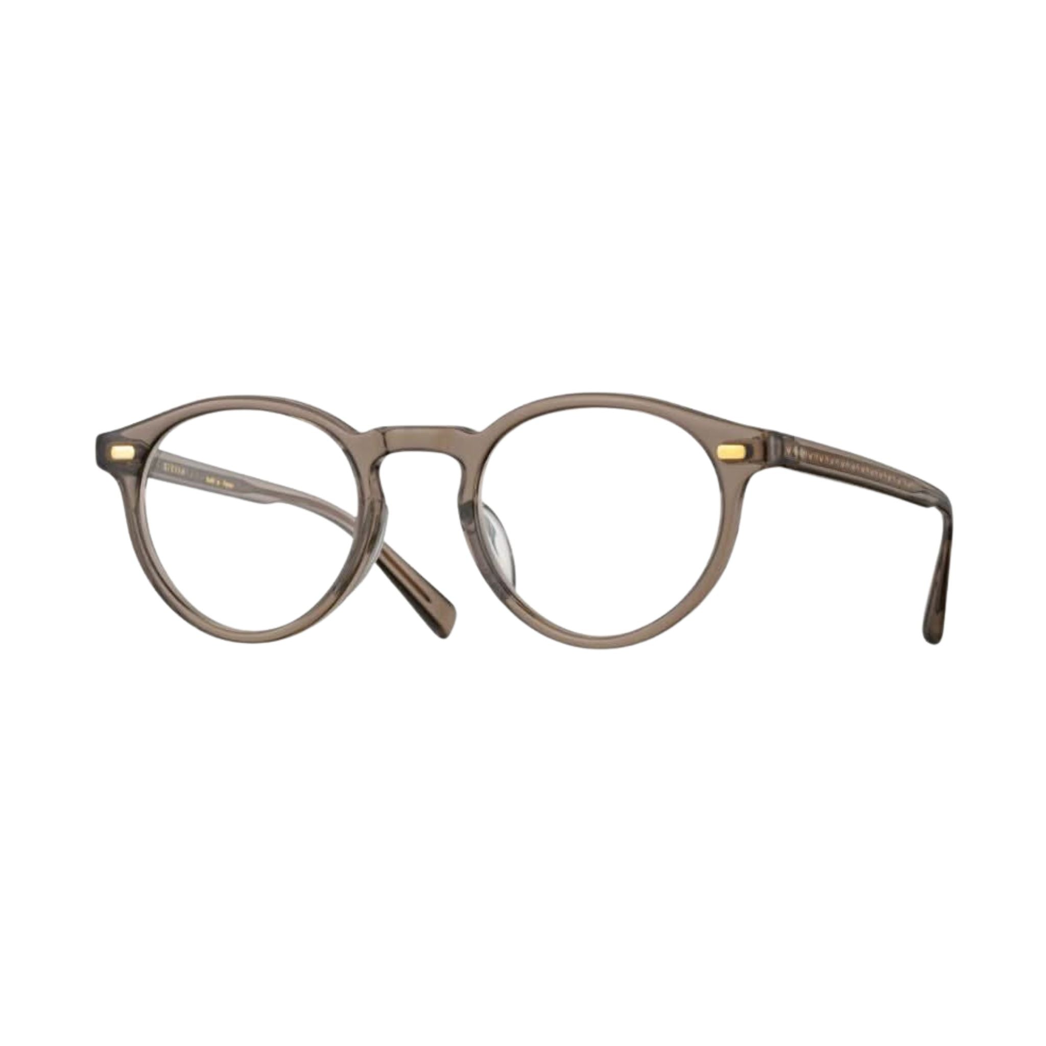 EYEVAN PUERTO-E Brille in SMK – transparente Designerbrille in Taupe, klassische Panto-Form aus Acetat, exklusiv bei Brillen Schneider München