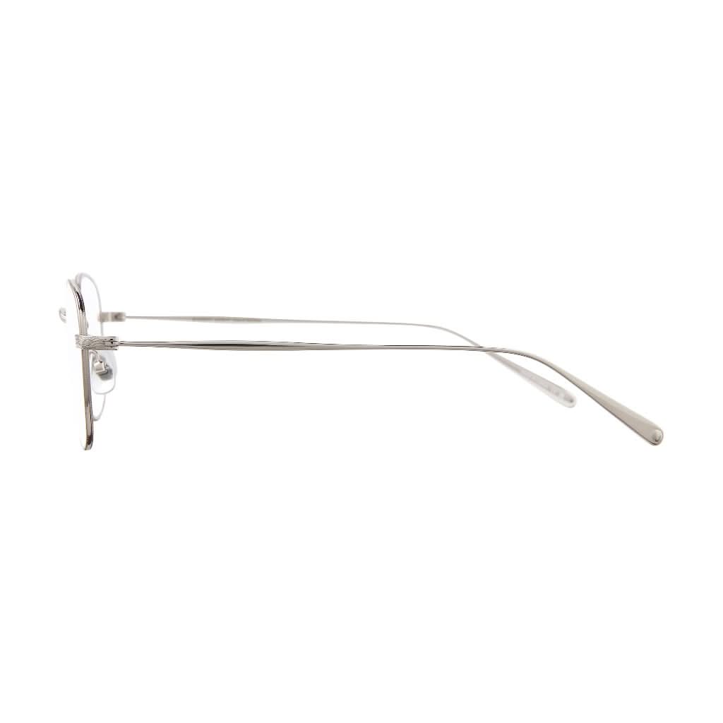 Detailaufnahme der Garrett Leight Cascade Silber Brille, zeitloses Design in Silber, jetzt bei Optik Bartholomä, Ihrem Optiker in München für hochwertige Designerbrillen.