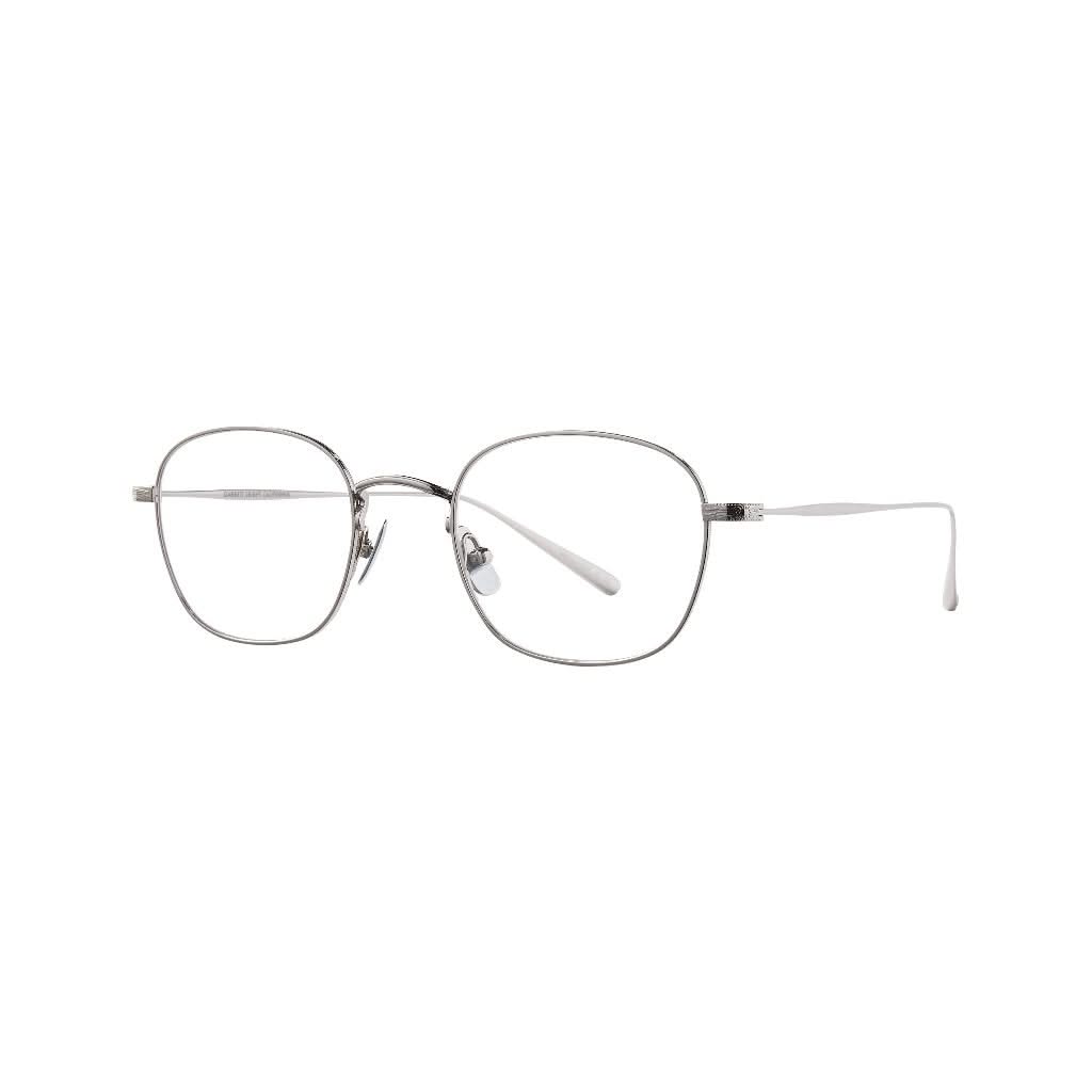 Die Garrett Leight Cascade Silber Brille, modernes Design und perfekte Passform, erhältlich bei Optik Bartholomä, Ihrem Optiker in München für Designerbrillen.