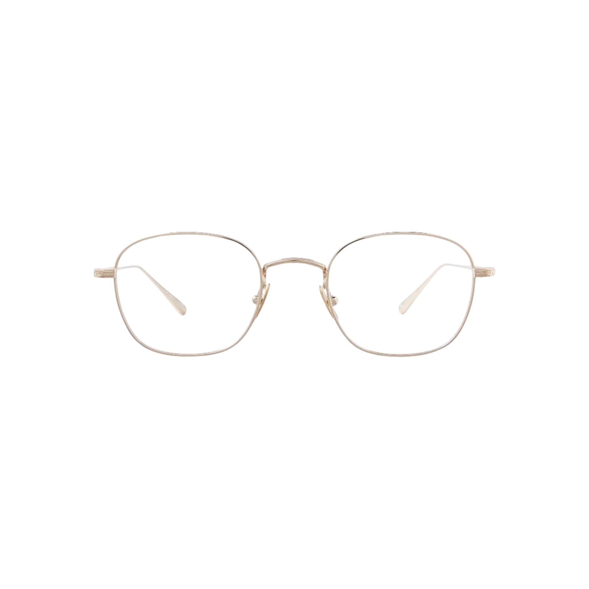 Designerbrille „Garrett Leight Cascade Gold“ – extrem leicht und elegant, erhältlich bei Optik Bartholomä in München für maximalen Komfort.