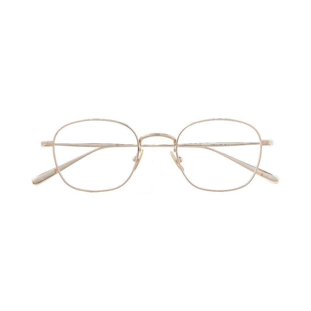 Optik Bartholomä in München bietet die leichte „Garrett Leight Cascade Gold“ Brille – ideal für den eleganten Look und hohen Tragekomfort.