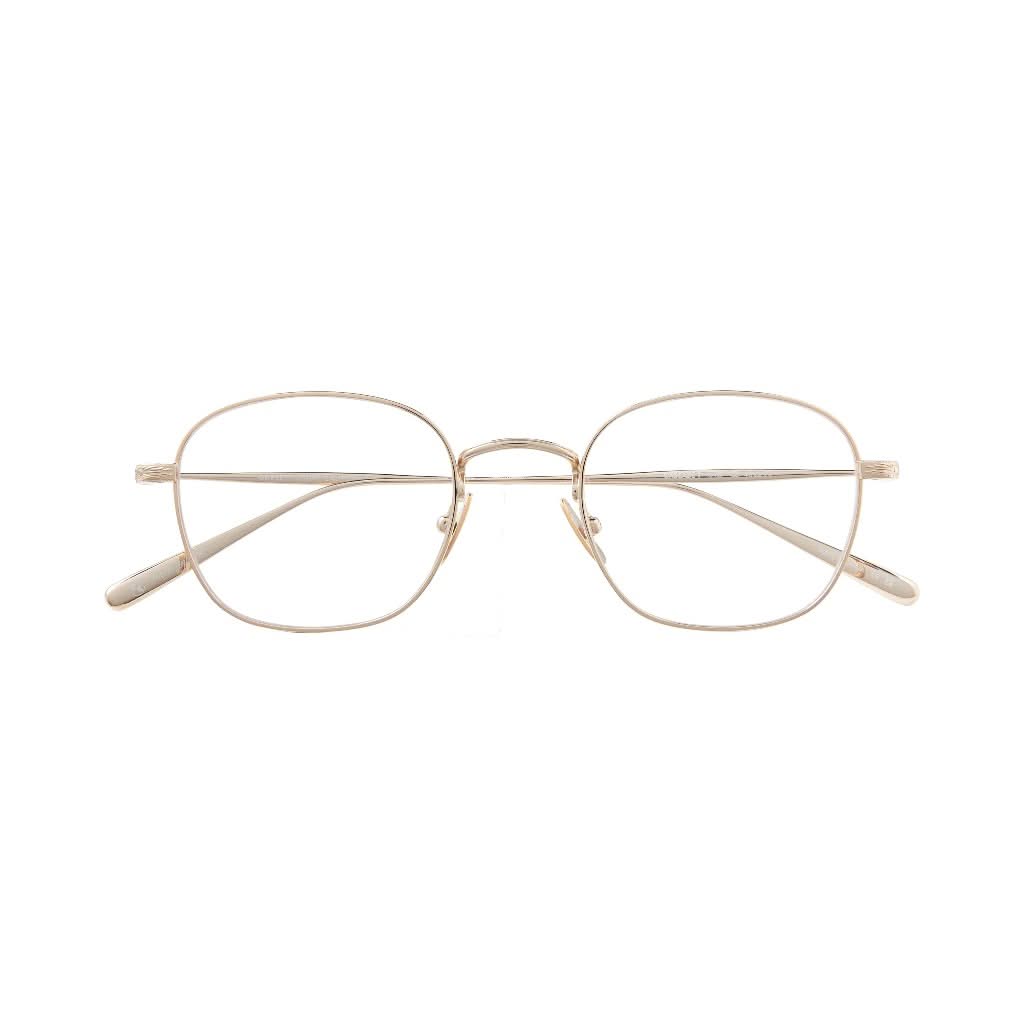 Optik Bartholomä in München bietet die leichte „Garrett Leight Cascade Gold“ Brille – ideal für den eleganten Look und hohen Tragekomfort.