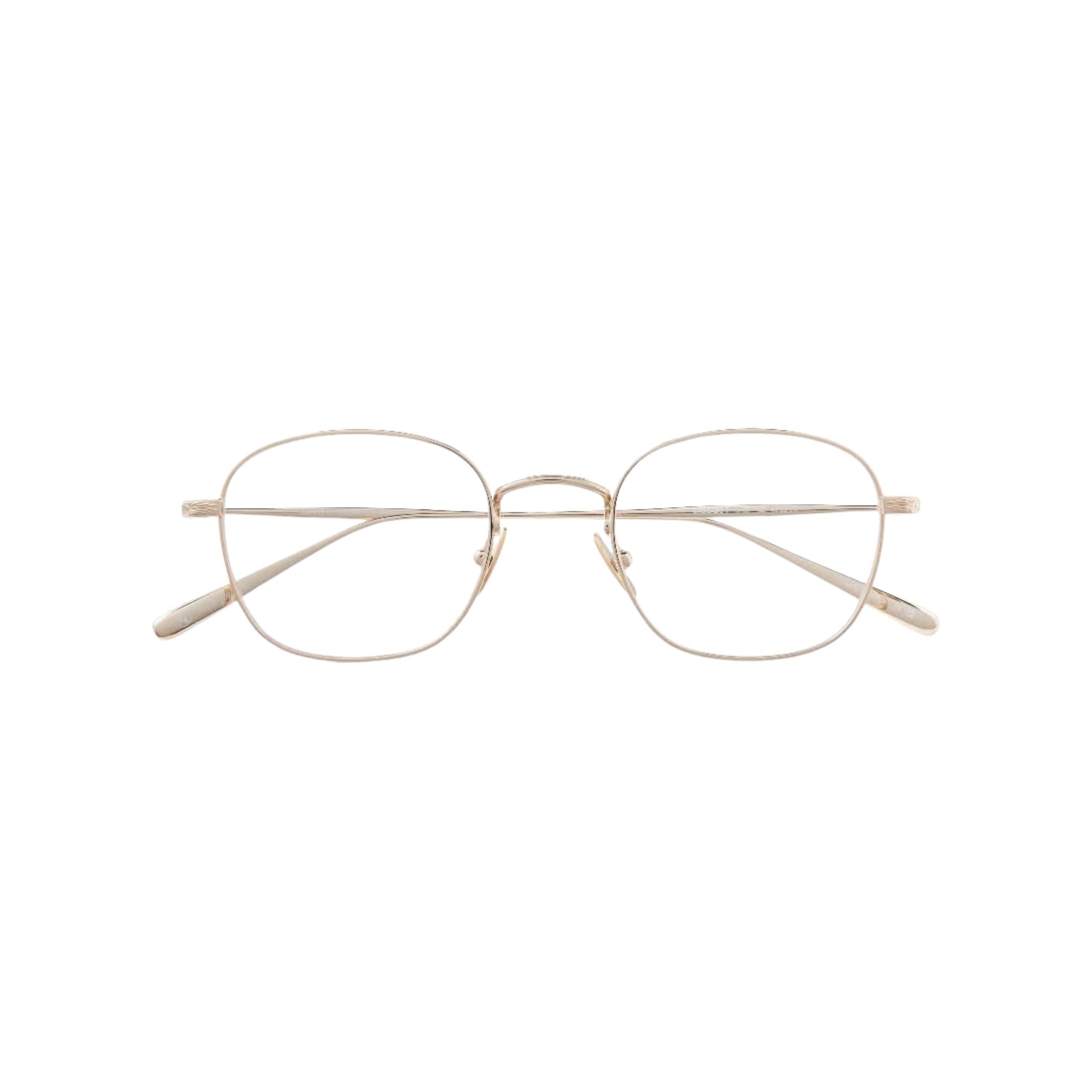 Optik Bartholomä in München bietet die leichte „Garrett Leight Cascade Gold“ Brille – ideal für den eleganten Look und hohen Tragekomfort.