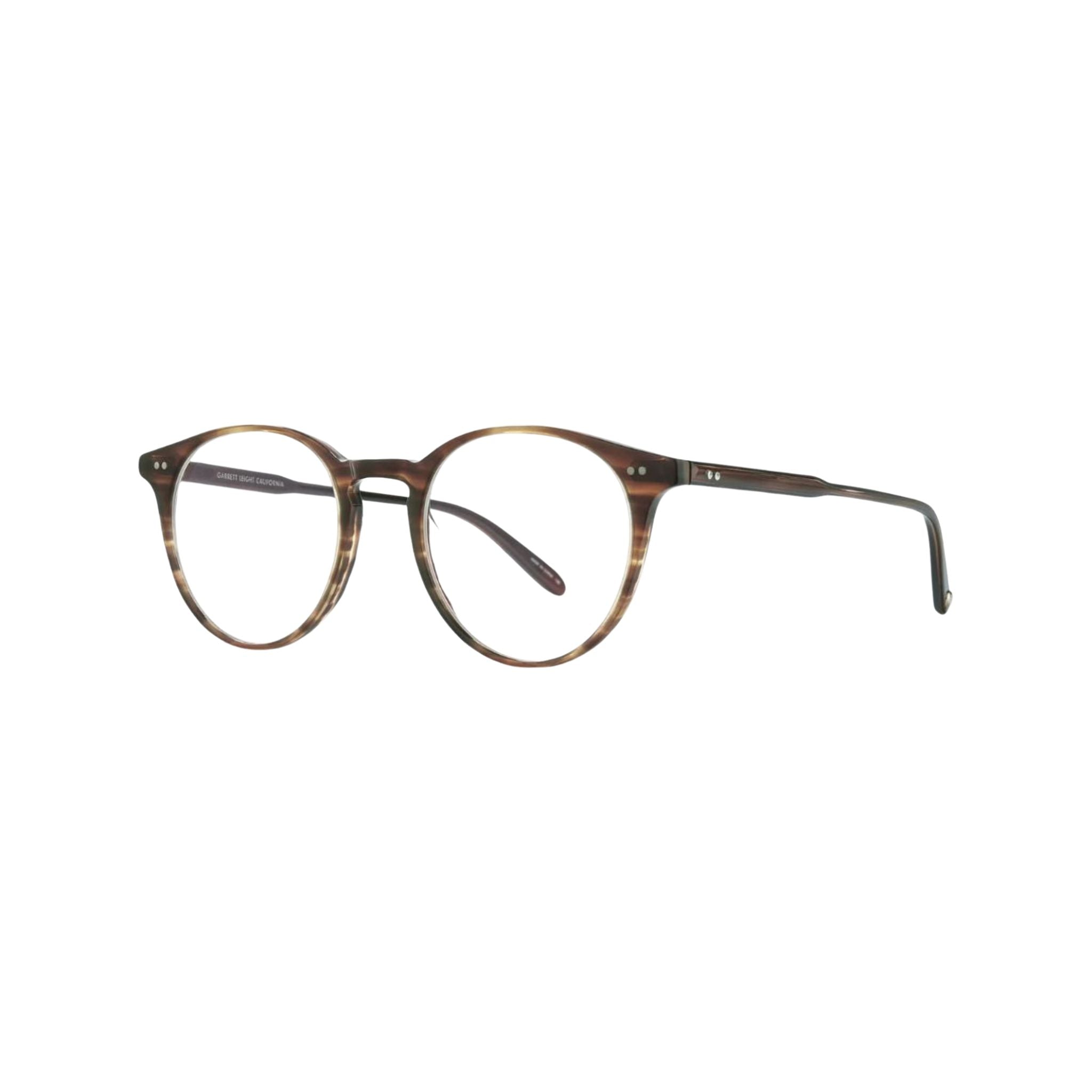 Garrett Leight CLUNE Brandy Tortoise Brille Seitenansicht Acetat Pantoform Unisex Designerbrille München Optiker Optik Bartholomä
