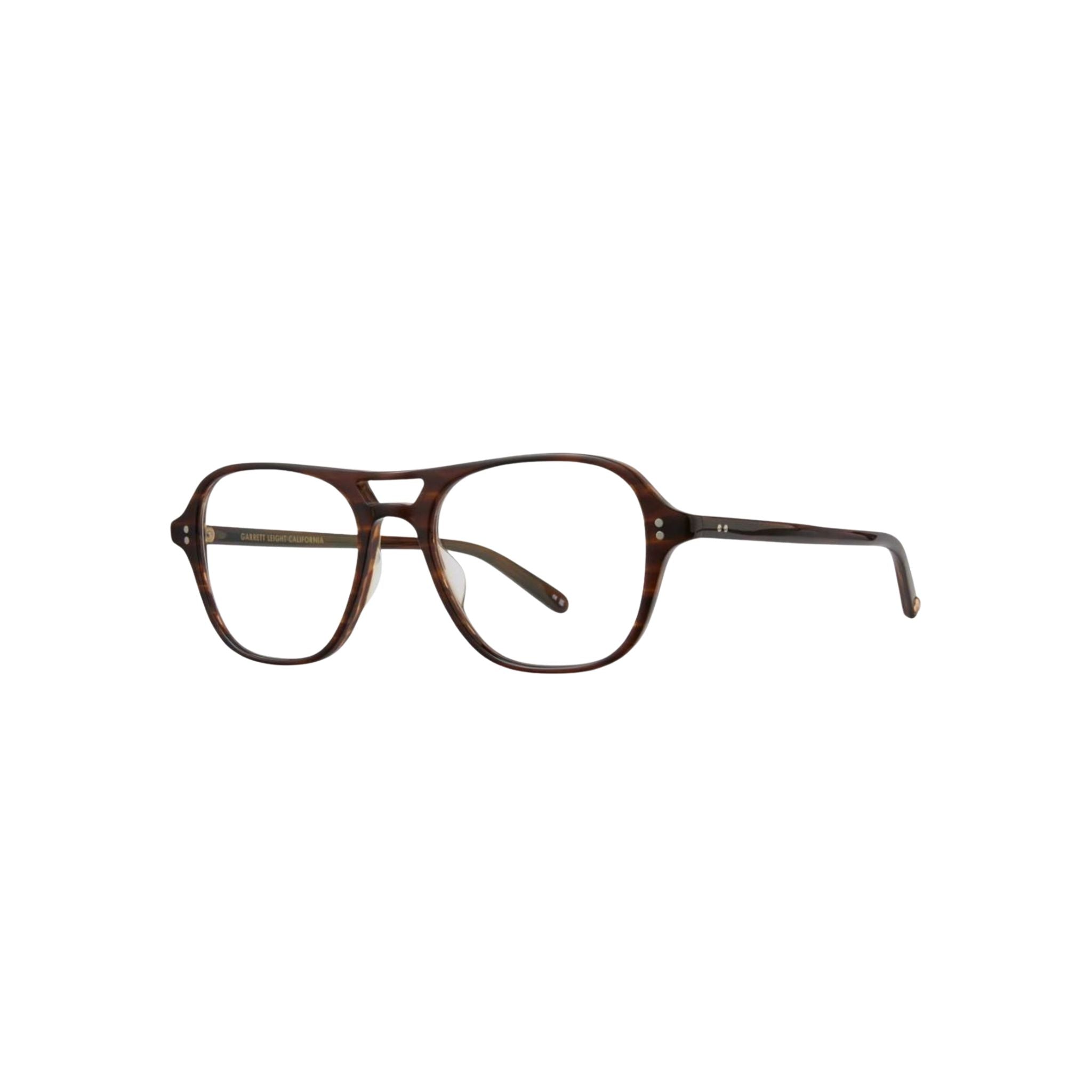 Garrett Leight DOC Brandy Tortoise Brille Seitenansicht Acetat Doppelsteg Havanna Unisex Designerbrille München Optiker Optik Bartholomä