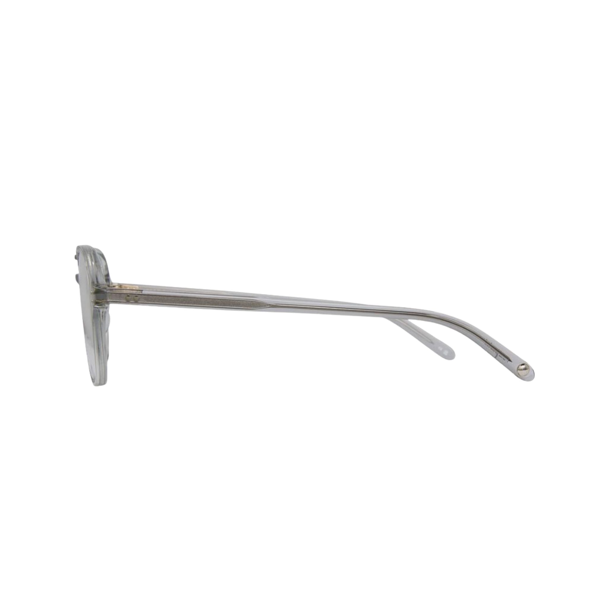 Garrett Leight DOC Light Light Grey Brille Seitenansicht Acetatfassung grau transparent Unisex Designerbrille München Optiker Optik Bartholomä
