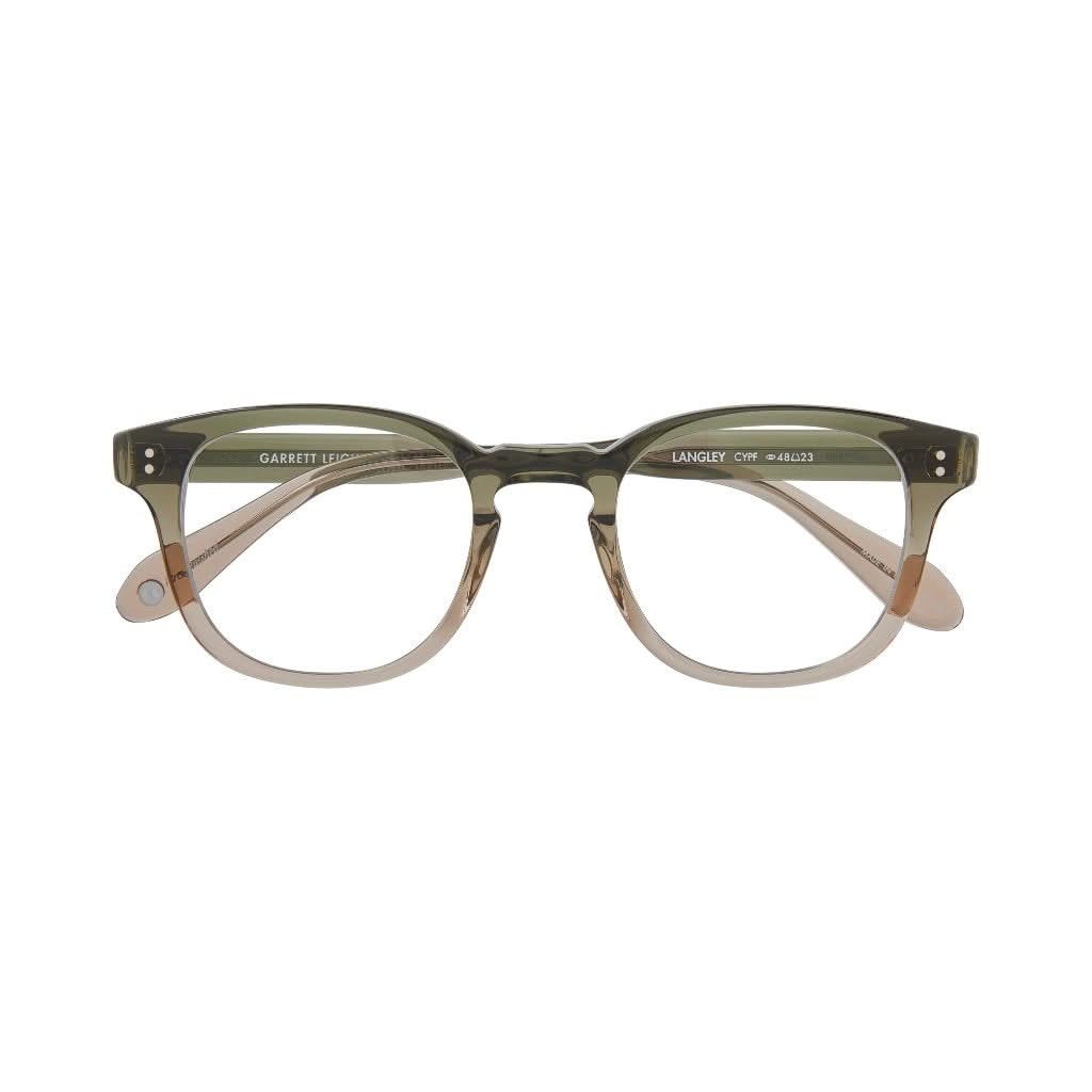 Garrett Leight Brille Langley Cyprus Fade, erhältlich bei Optik Bartholomä in München, modernes Design.