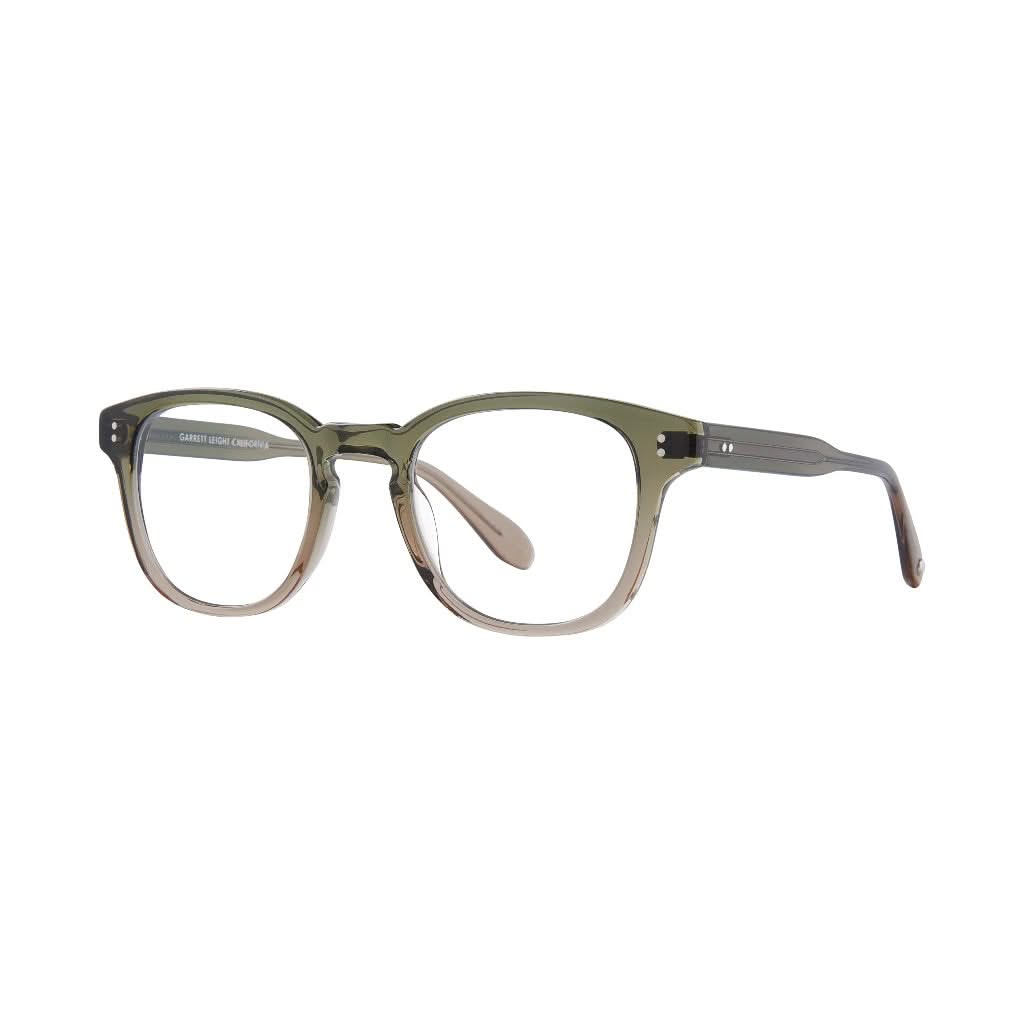 Detailansicht der Garrett Leight Brille Langley Cyprus Fade, erhältlich bei Optik Bartholomä München.