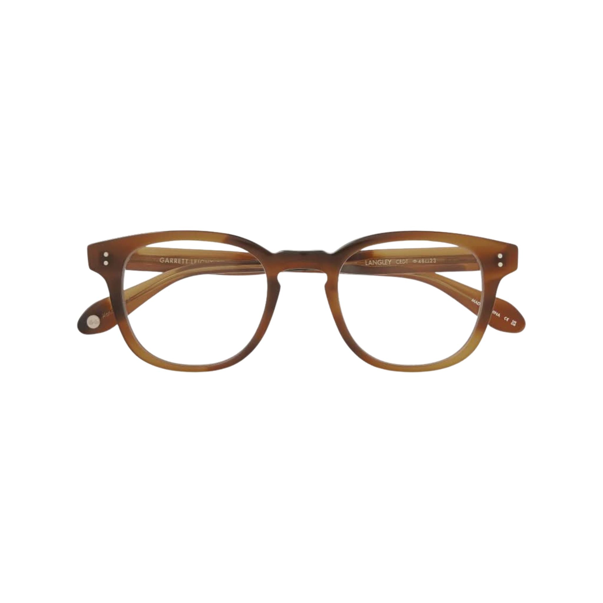 Garrett Leight Langley Brille in Cedar Tortoise, zu finden bei Optik Bartholomä.