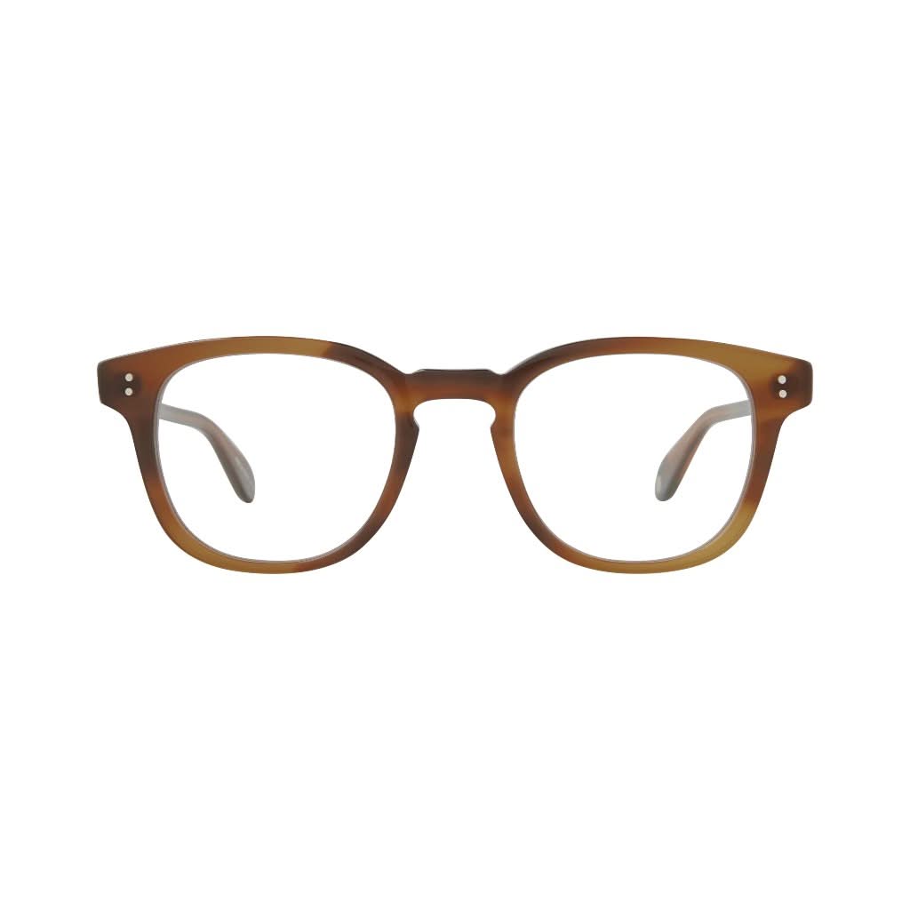 Garrett Leight Langley Brille in Cedar Tortoise, zu finden bei Optik Bartholomä in München, klassisches Design.