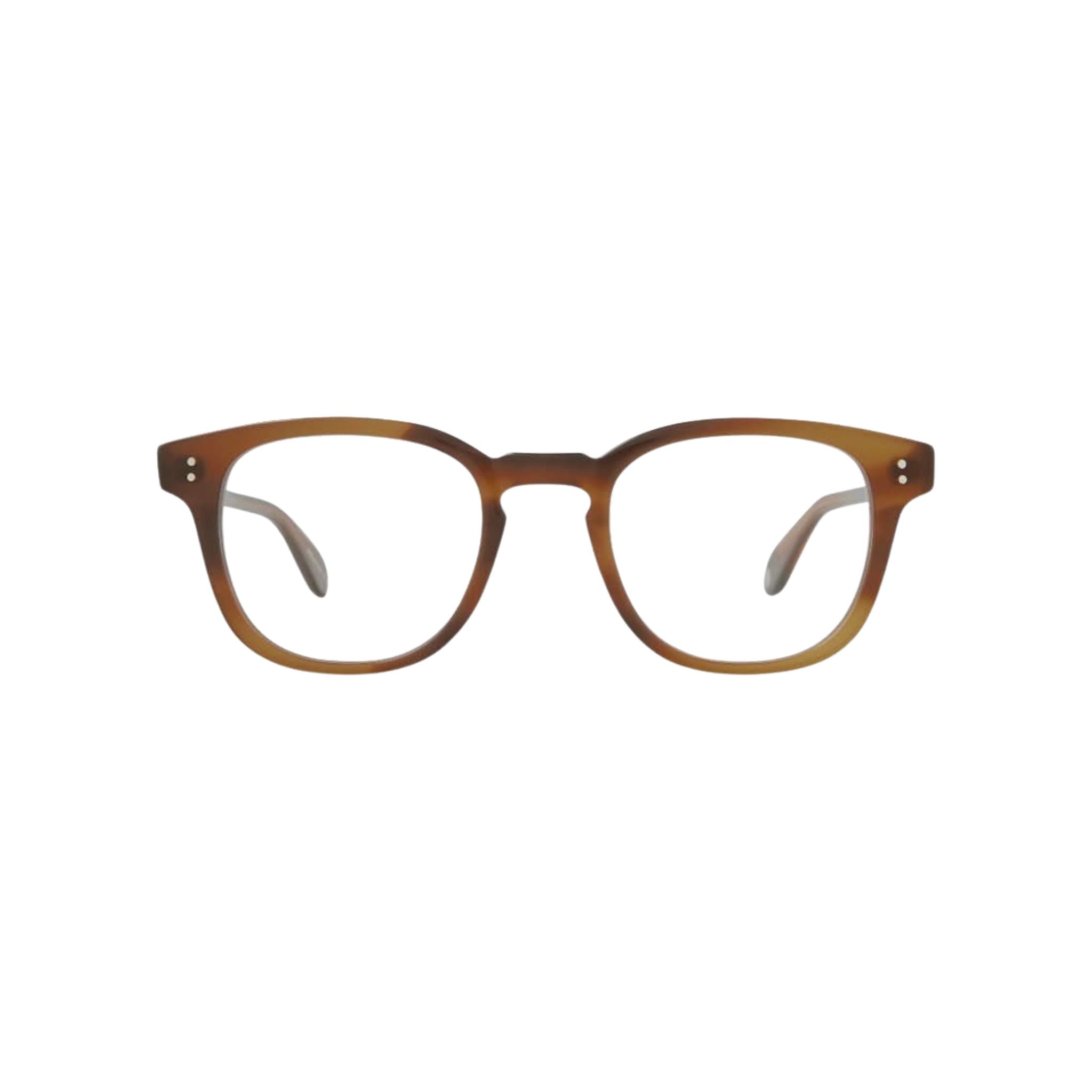 Garrett Leight Langley Brille in Cedar Tortoise, zu finden bei Optik Bartholomä in München, klassisches Design.